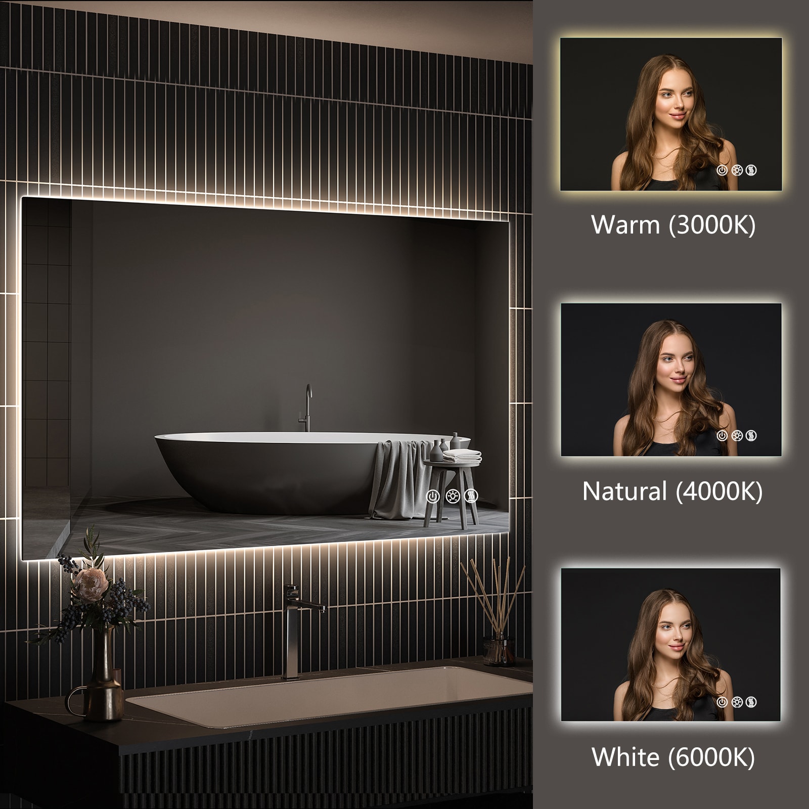 FurniFusion MA044024TD-OL Framed-Bath-Mirrors - View #5