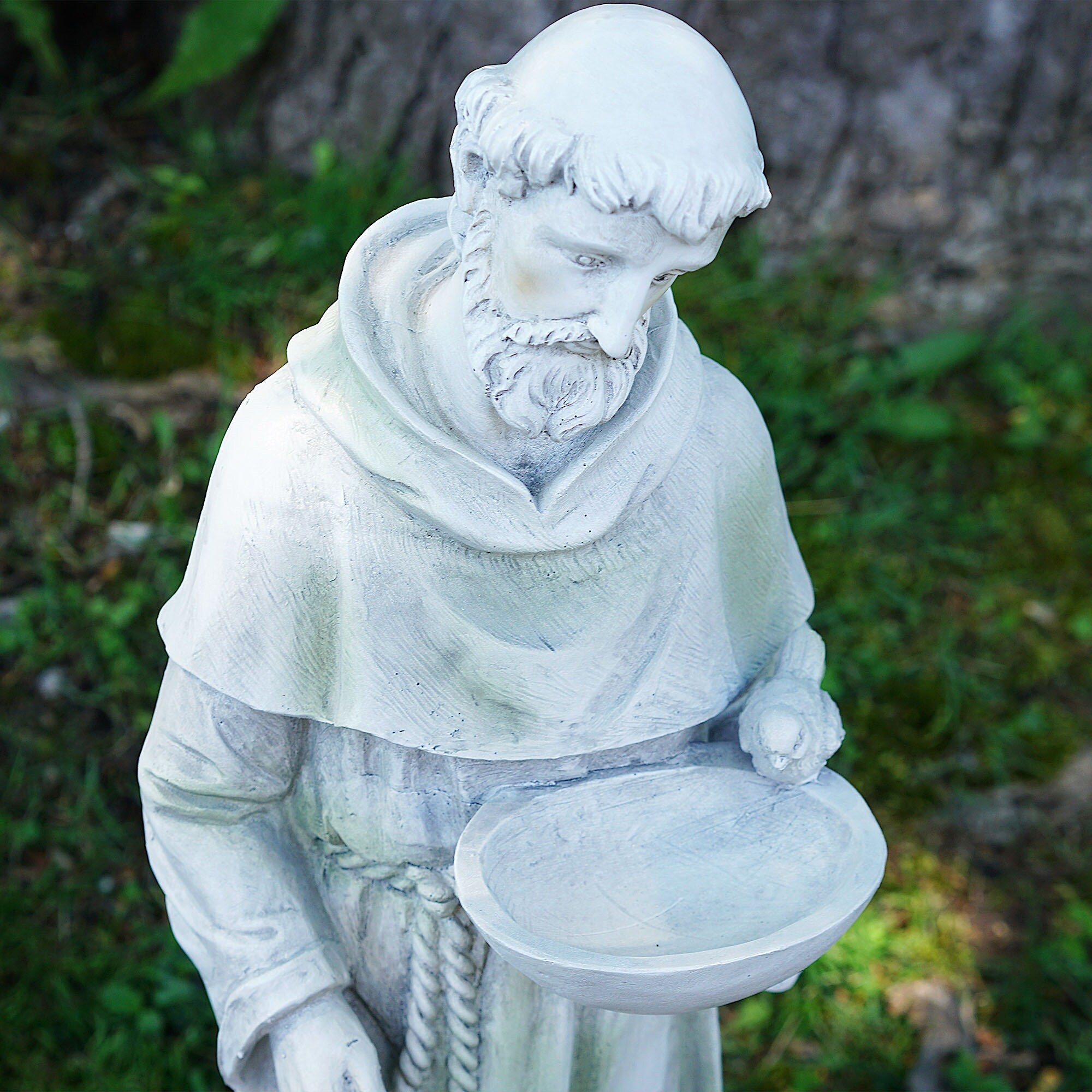 St Francis Garden Statue Bird Feeder Fasci Garden