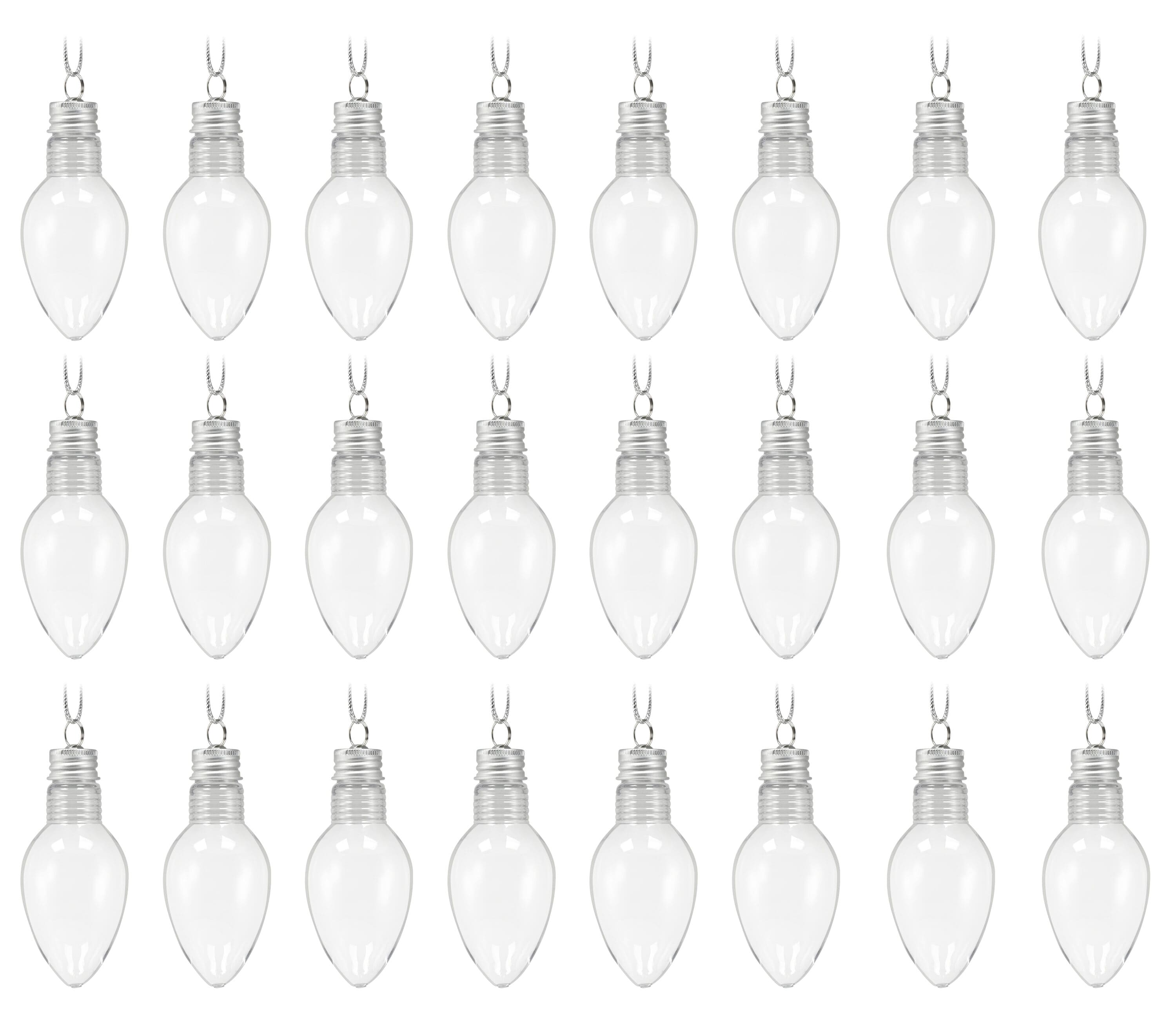 R N' D Toys Clear Fillable Ornaments Shatterproof Transparent