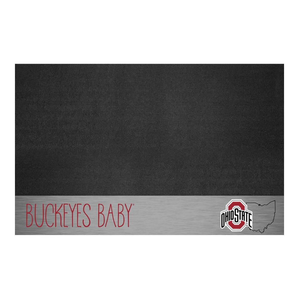 FANMATS 21183 Ohio State Buckeyes Southern Style Grill Mat Black Vinyl Rectangular Grill Mat