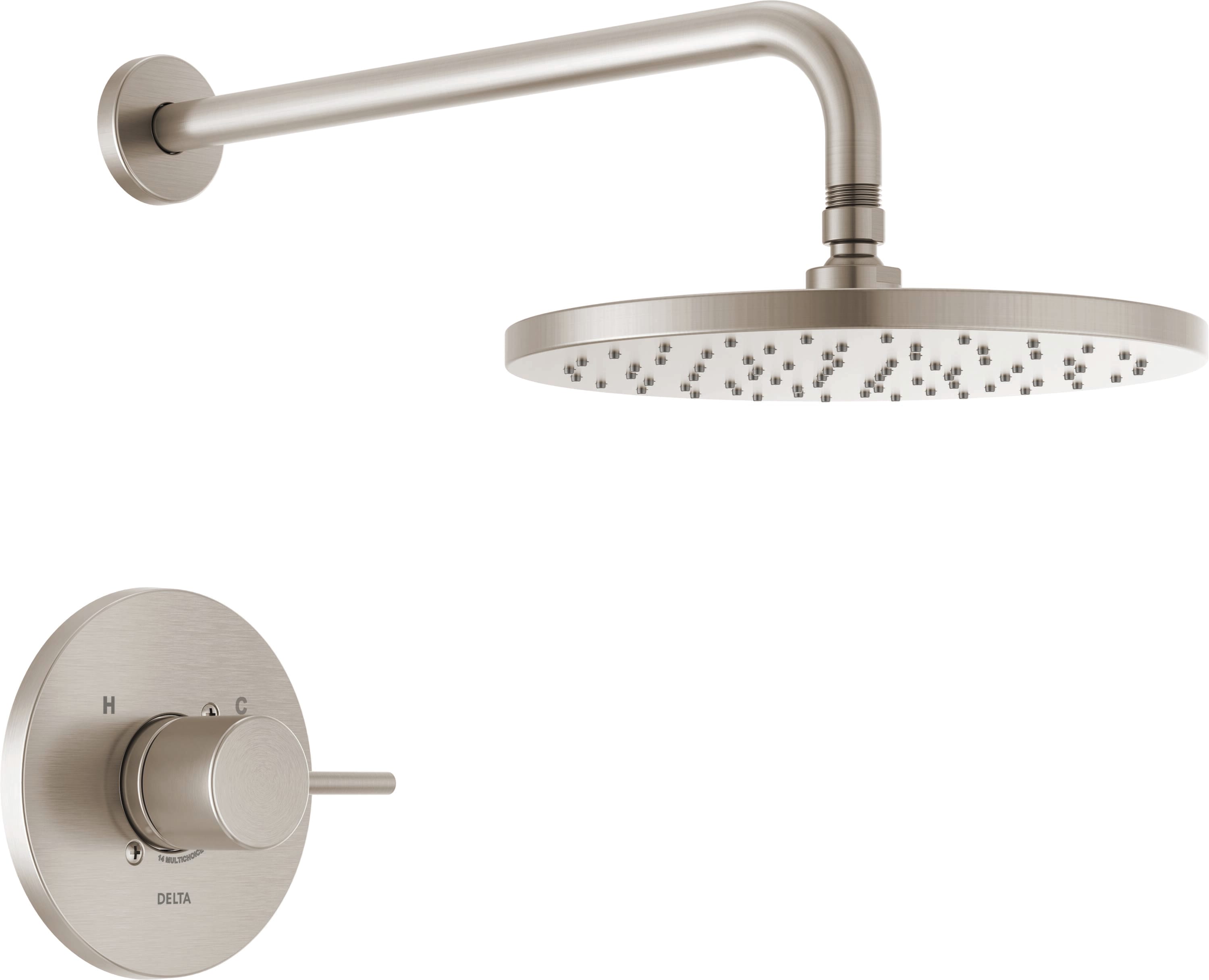 Delta T14269-SP-PP Modern SpotShield Stainless 1-handle Single function 10-Inches Round Shower Faucet