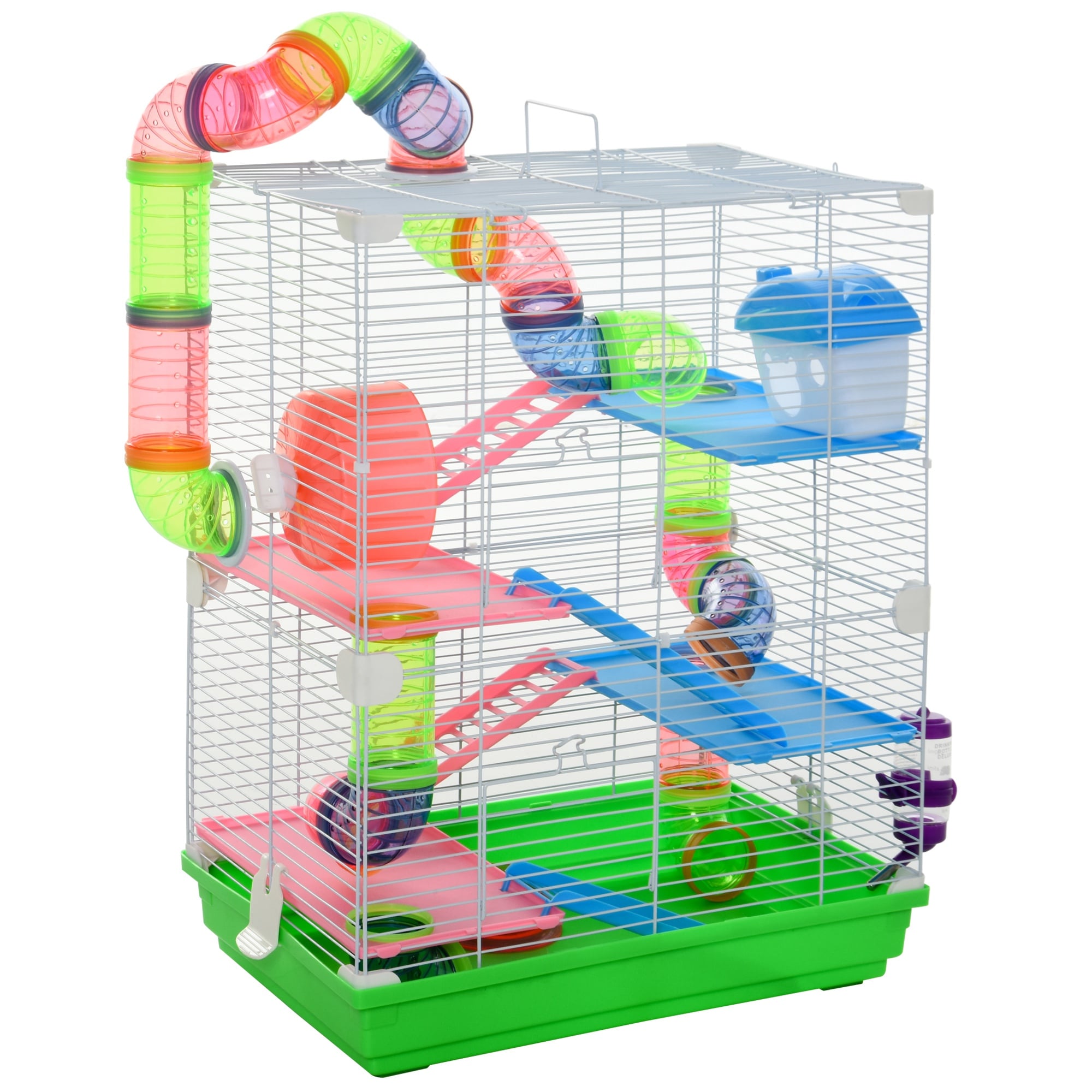 Hamster Exercise Cage Accessories Online Reference: Tinyhomie Multi Tier Portable Hamster Cage Travel Carrier Exercise Tube