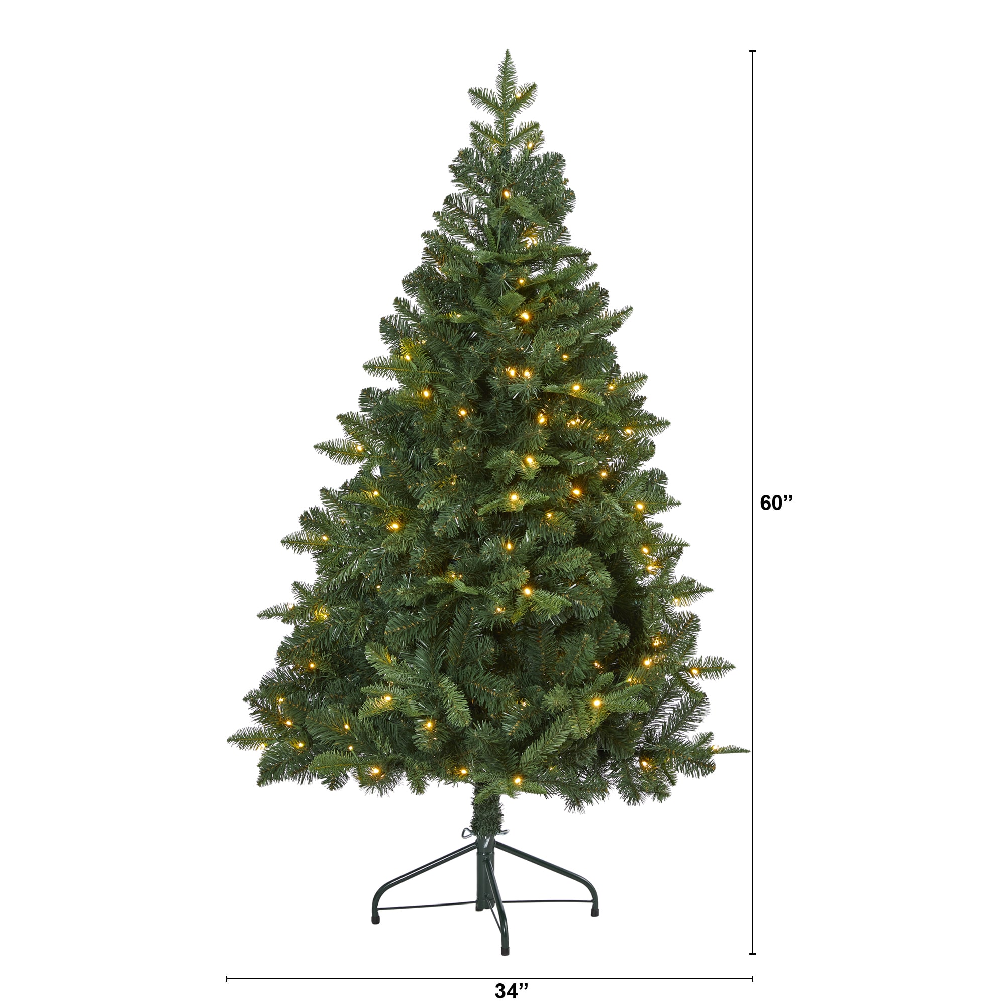 5ft Green Pre-Lit LED Grand Teton Spruce Artificial Christmas Tree