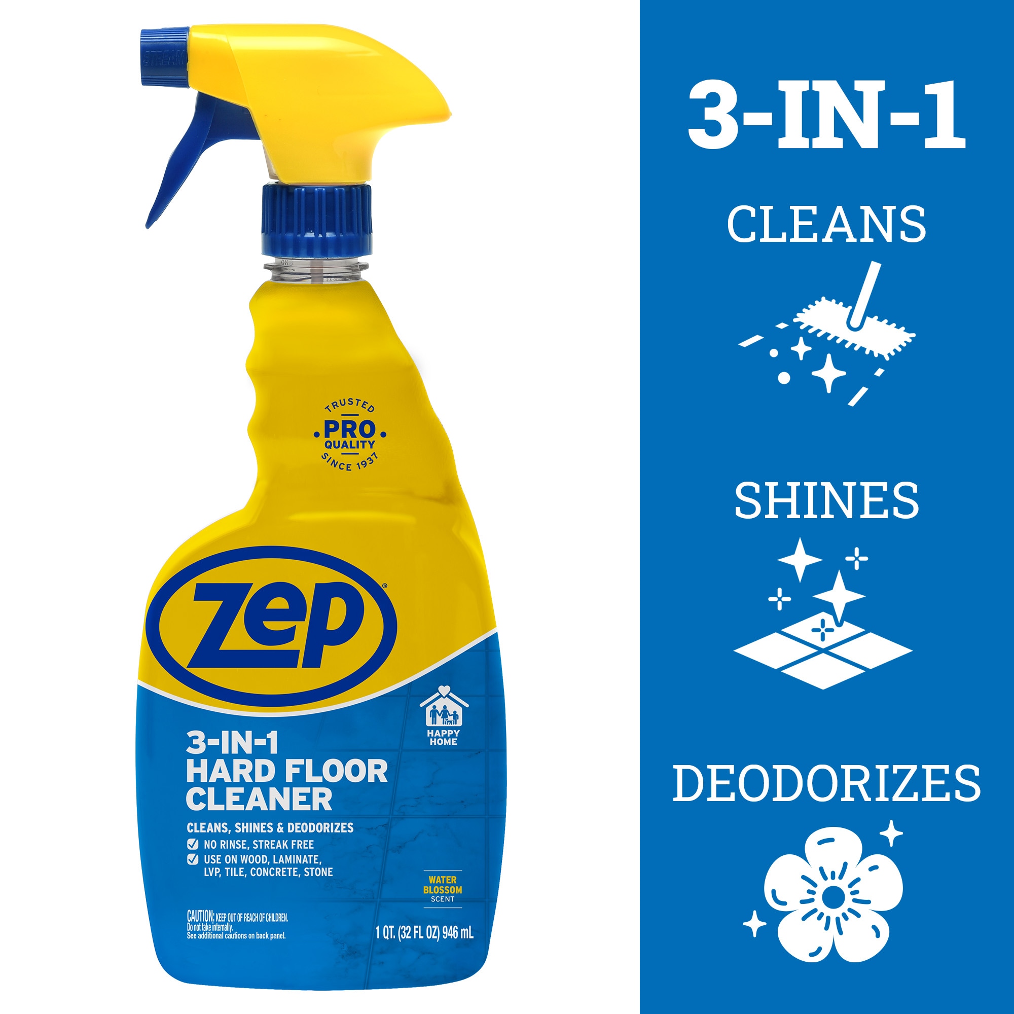 Zep Zep 3-in-1 Hard Liquid Floor Cleaner 32 -oz