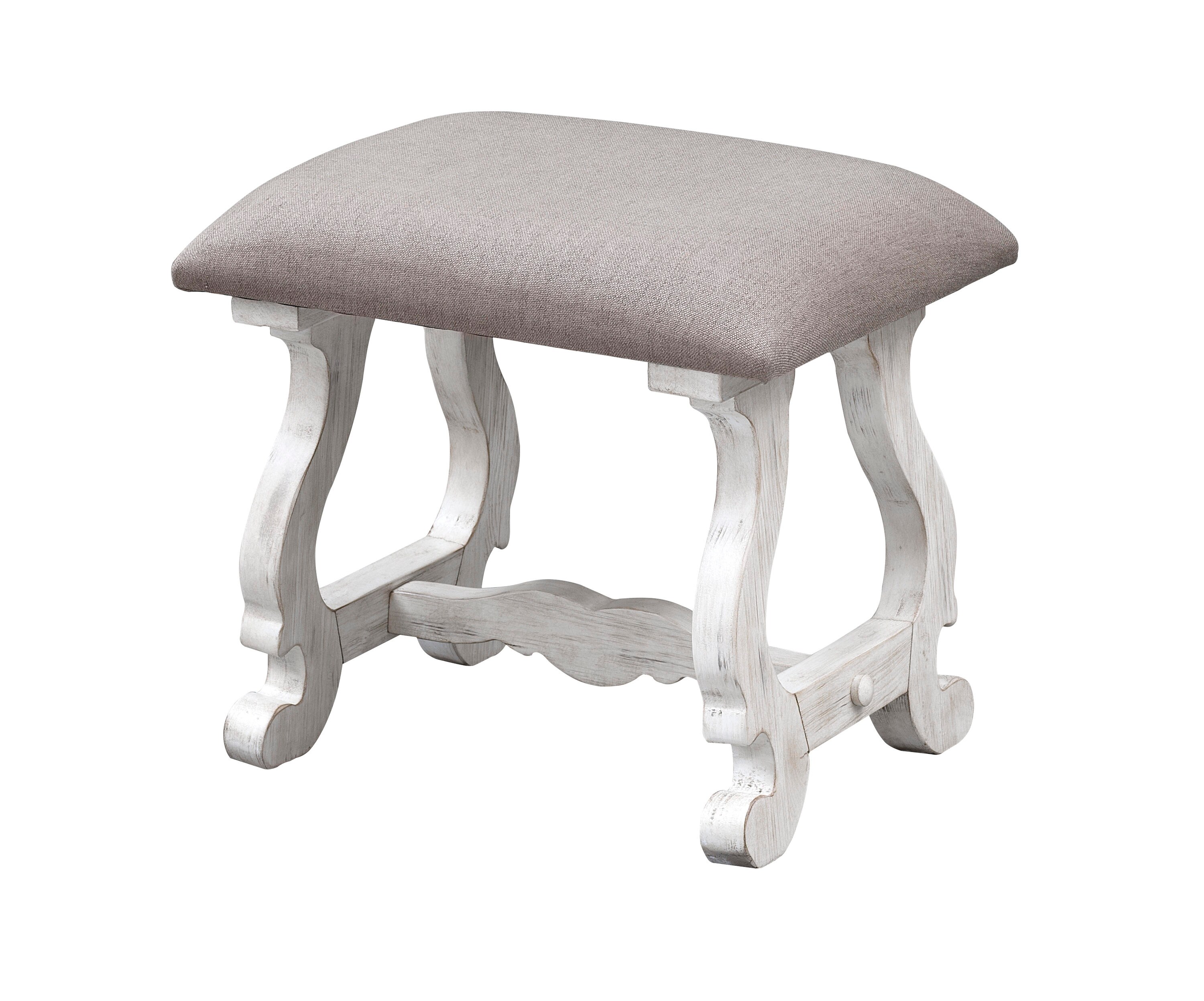 Coast to Coast 40313 Orchard Park Casual Orchard Park White Polyester/Polyester Blend Rectangle Ottoman