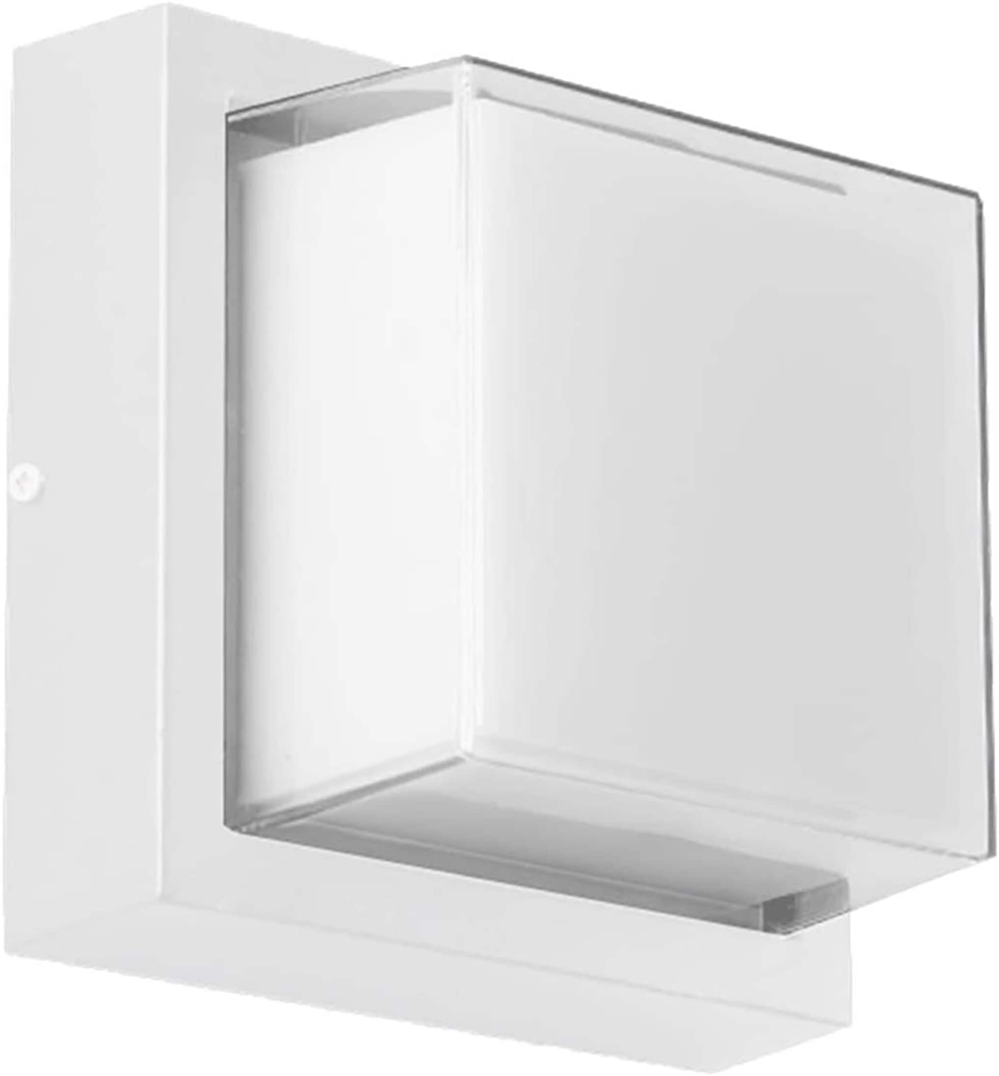 Sunlite LW07360 4-in H White Hardwired Integrated LED Outdoor Wall Light