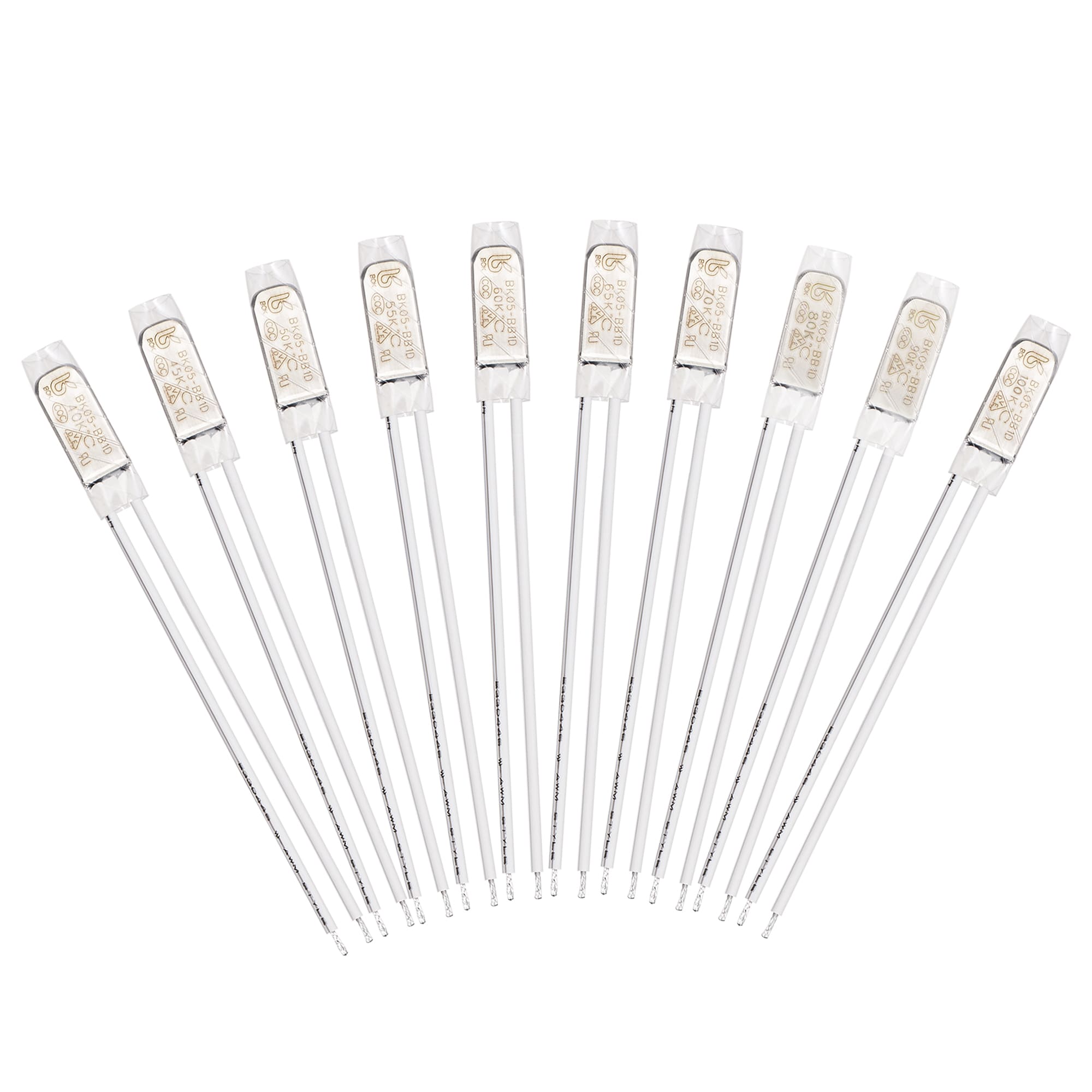 Unique Bargains 10pcs KSD9700 Thermostat N.O 40-100°C(104-212°F) Temperature Control Switch Assortment Kits