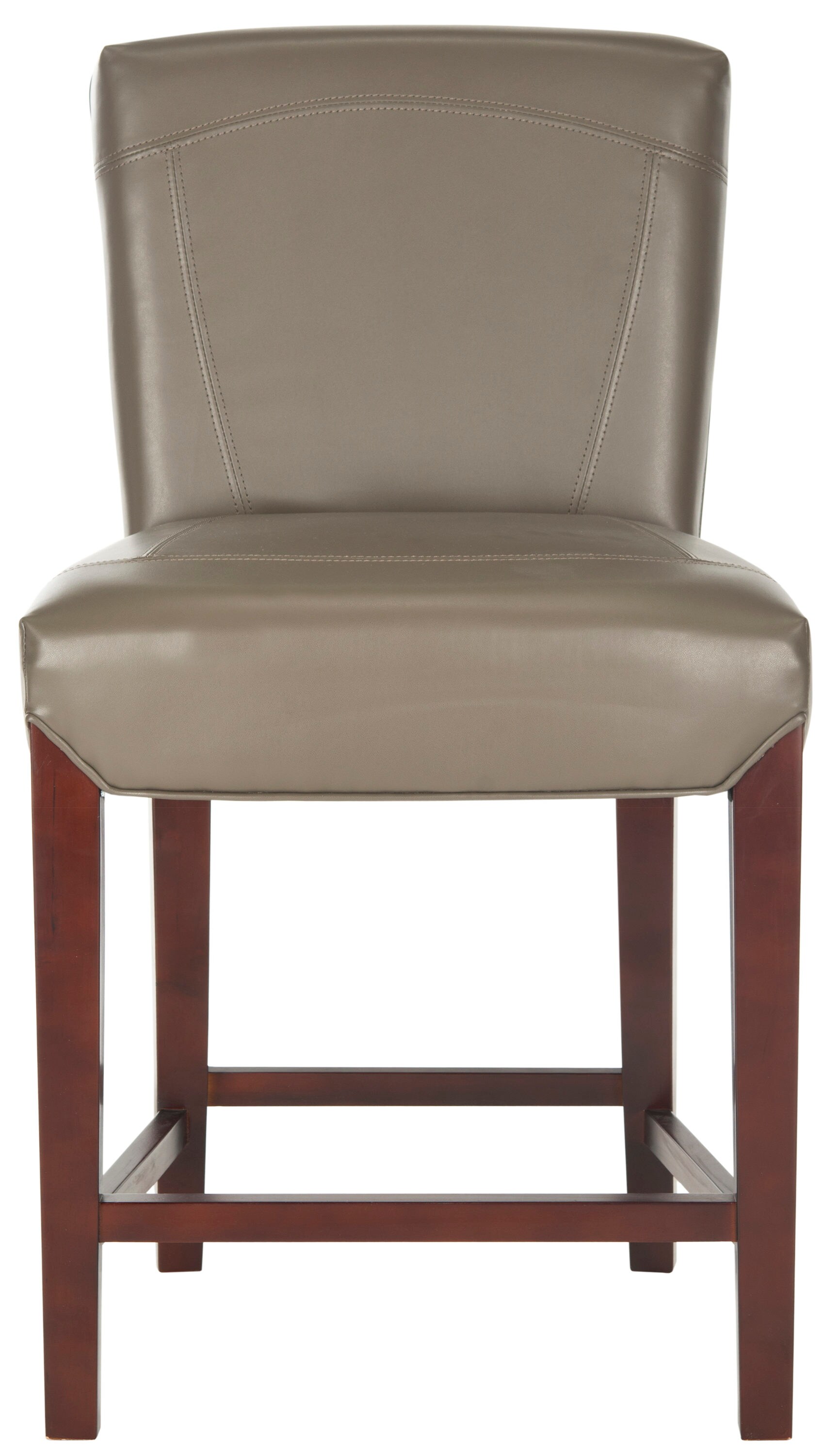 Safavieh HUD8202B Ken Counter Stool Clay 23.8-in H Counter height Upholstered Wood Bar Stool with Back
