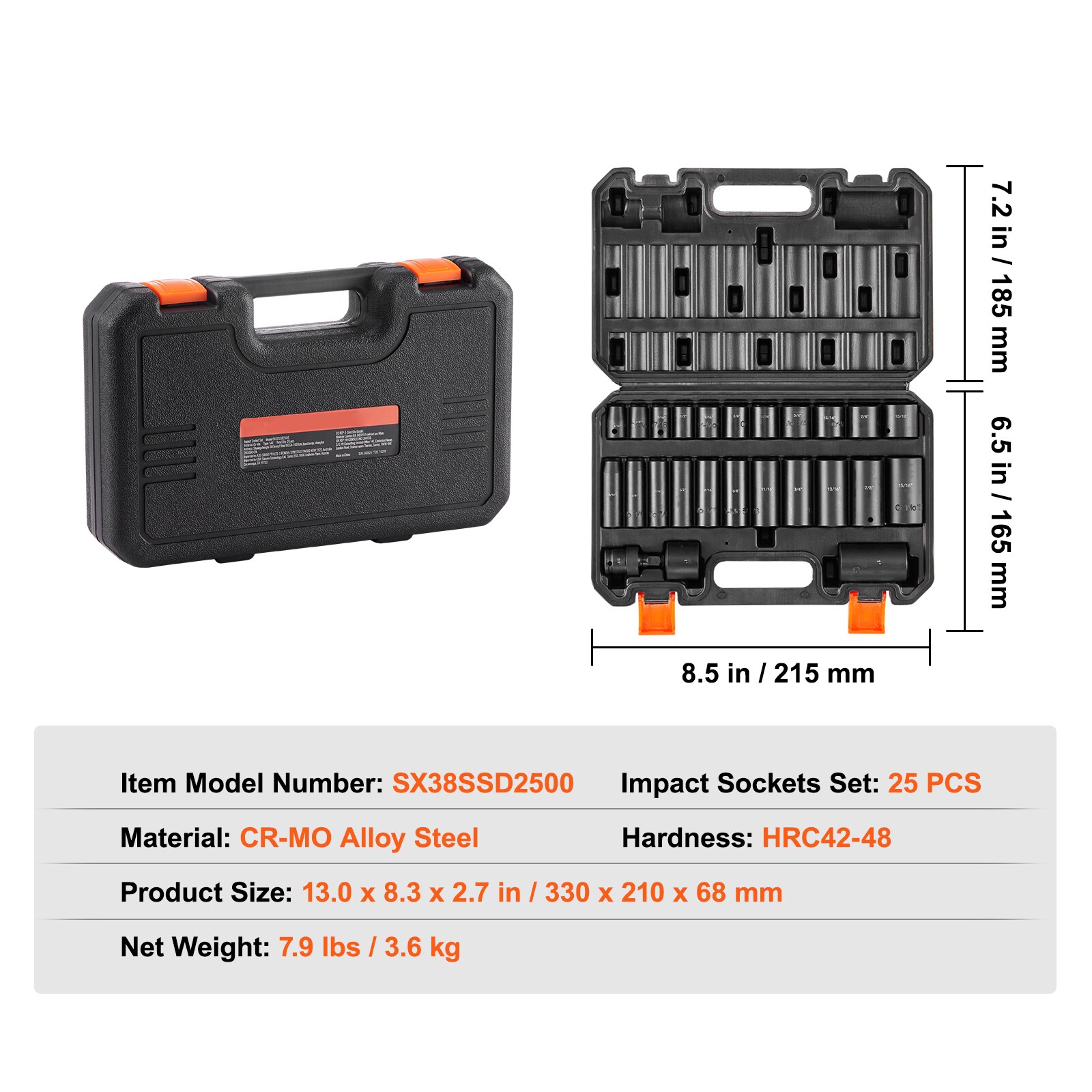 VEVOR SCCJTTZJ1CRM06172V0 Impact-Socket-Sets - View #7