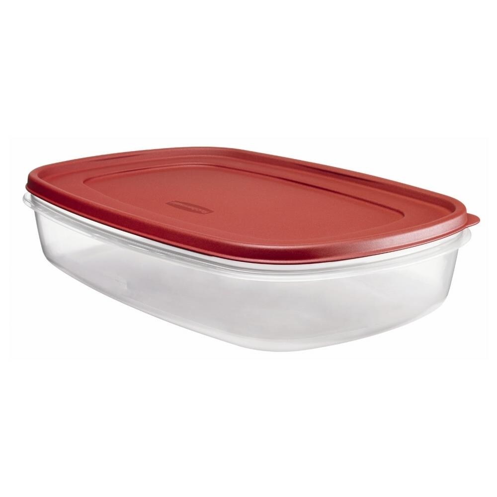 Rubbermaid 1.5 Gal. Rectangle Easy Find Lids Food Storage Container, Food  Storage, Household