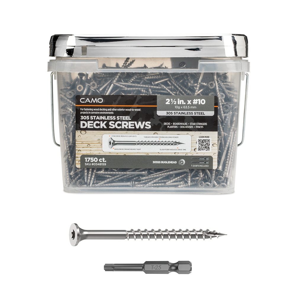 CAMO 0348159 #10 x 2-1/2-in Wood to wood Deck Screws ( 1750 -Per Box )