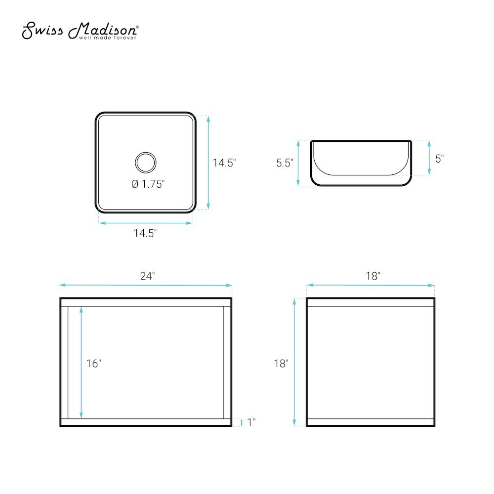 Swiss Madison SM-5-BV155B Bath-Vanity-Combo - View #7