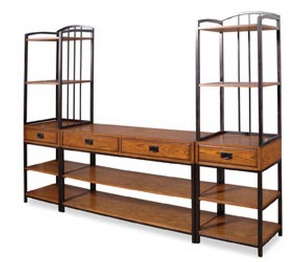 Home Styles 5050-34 Modern Craftsman Transitional Oak TV Cabinet (Accommodates TVs up to 60-in)