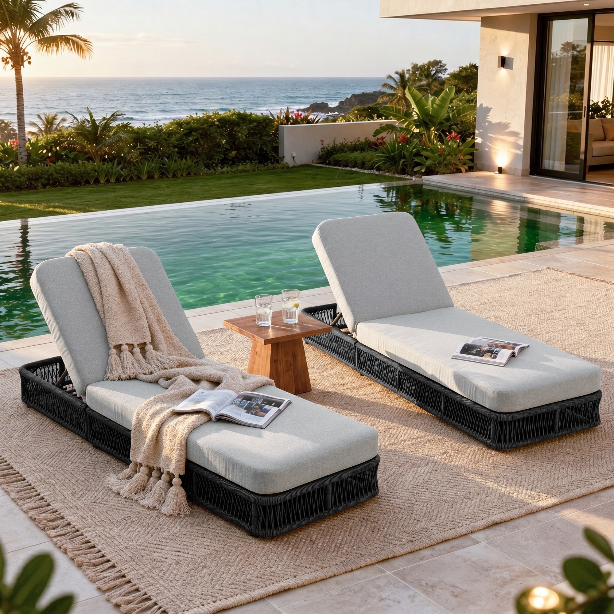 Dreamsidea LS-OD0015-BK-LGRAY-2 Patio-Chairs - View #2