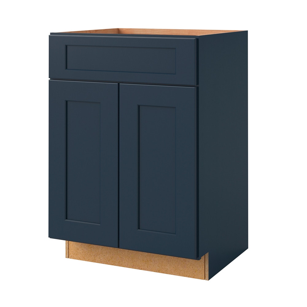 allen + roth Port 24-in Navy Bathroom Vanity Base Cabinet without Top ...