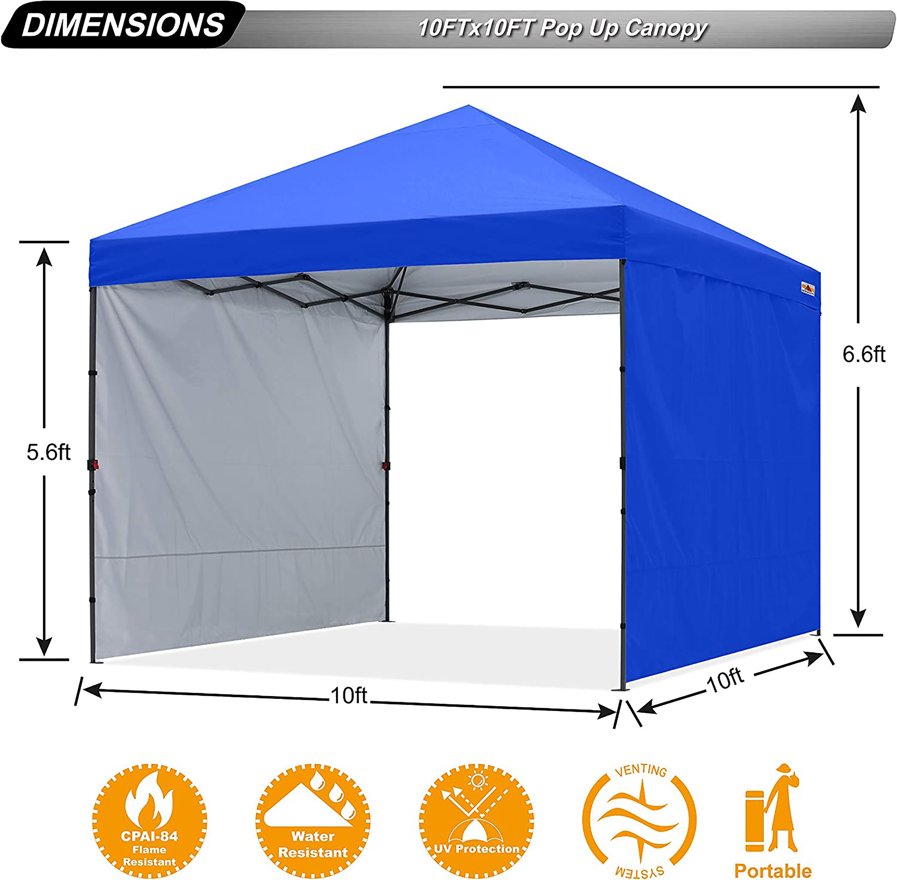 ABCCANOPY AHZJ2W-10FTBLUE Canopies-Sl - View #3