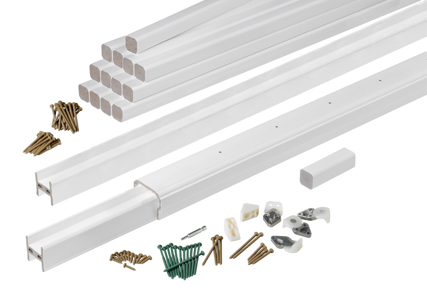TimberTech Classic Composite 6-ft x 36-in White Composite Deck Rail Kit Hardware Included