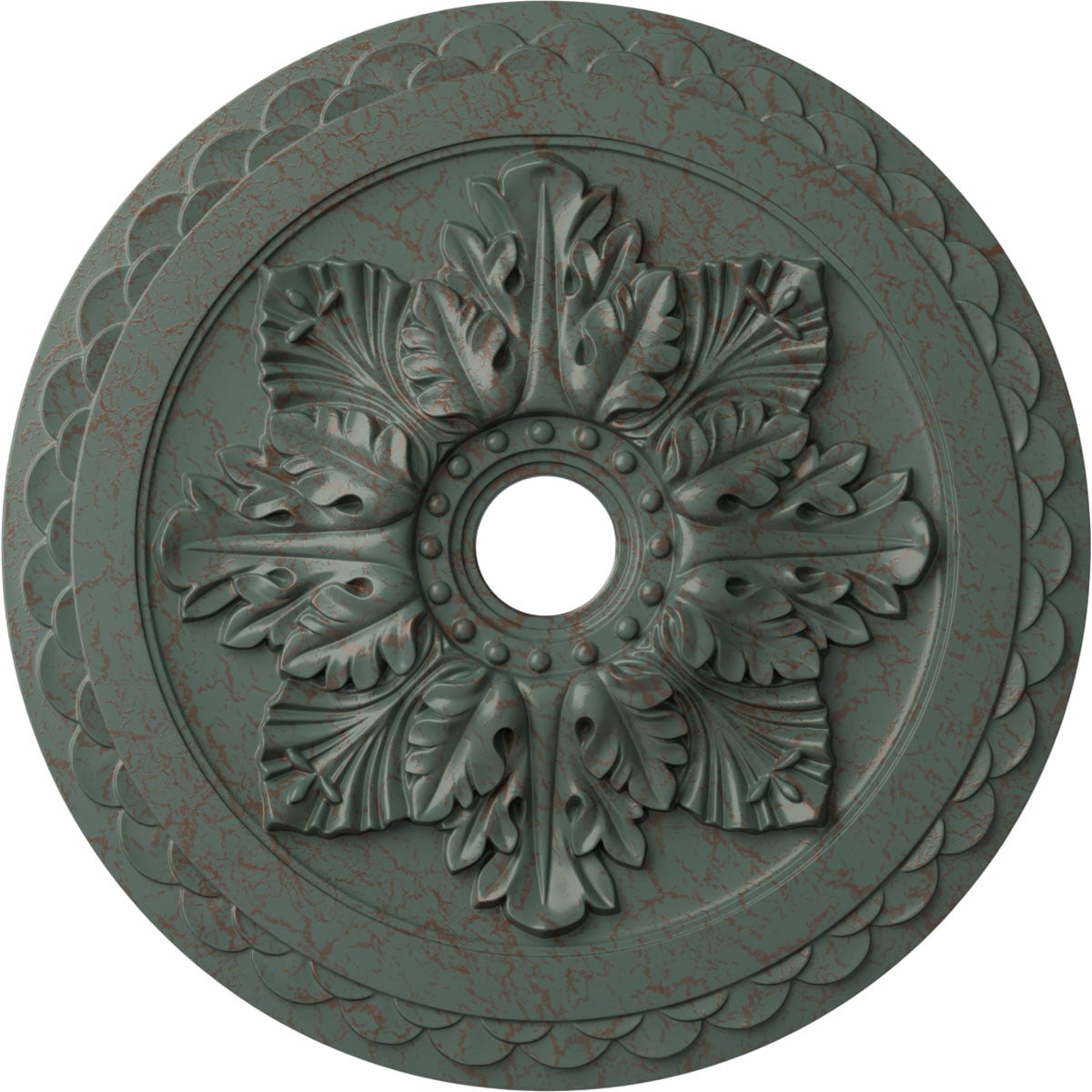 Ekena Millwork CM23BOCBC Bordeaux Deluxe 23.625-in W x 23.625-in L Painted Cloud Burst Crackle Polyurethane Whole Ceiling Medallion