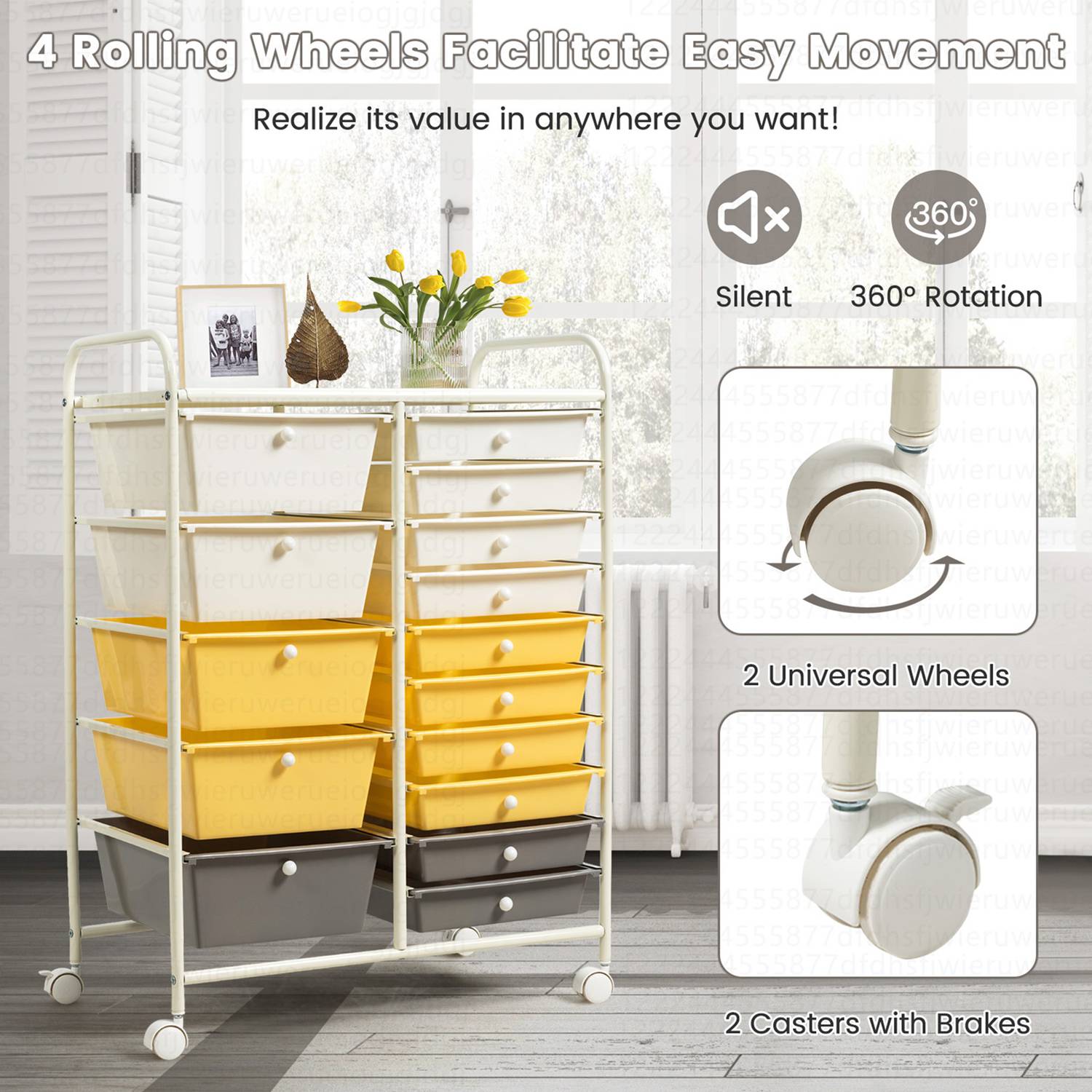 Costway OSTHW53825YE Office-Carts - View #6