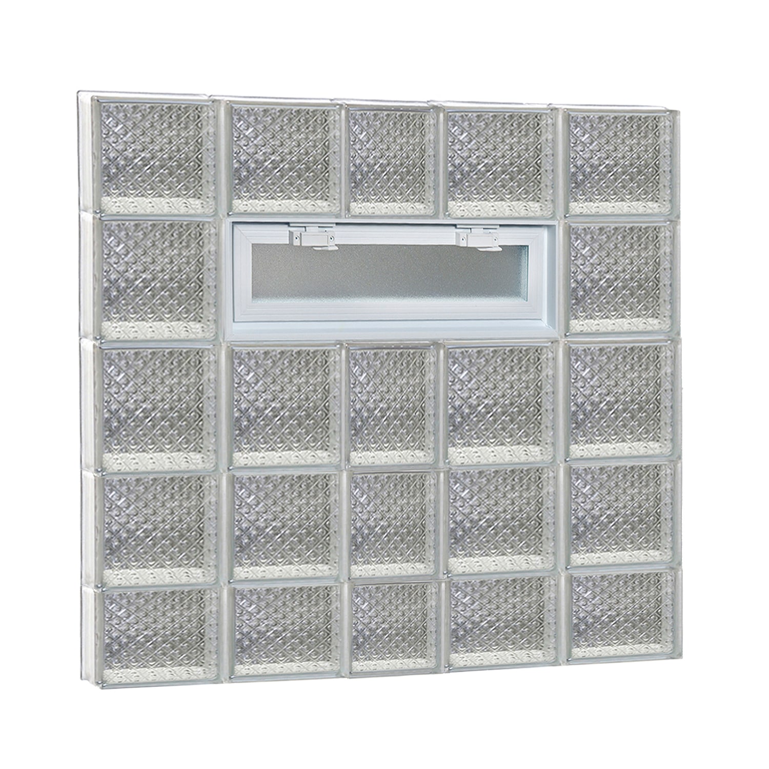 REDI2SET V3838DP Diamond Glass 36-3/4-in x 36-3/4-in Frameless Replacement Vented Glass Block Window
