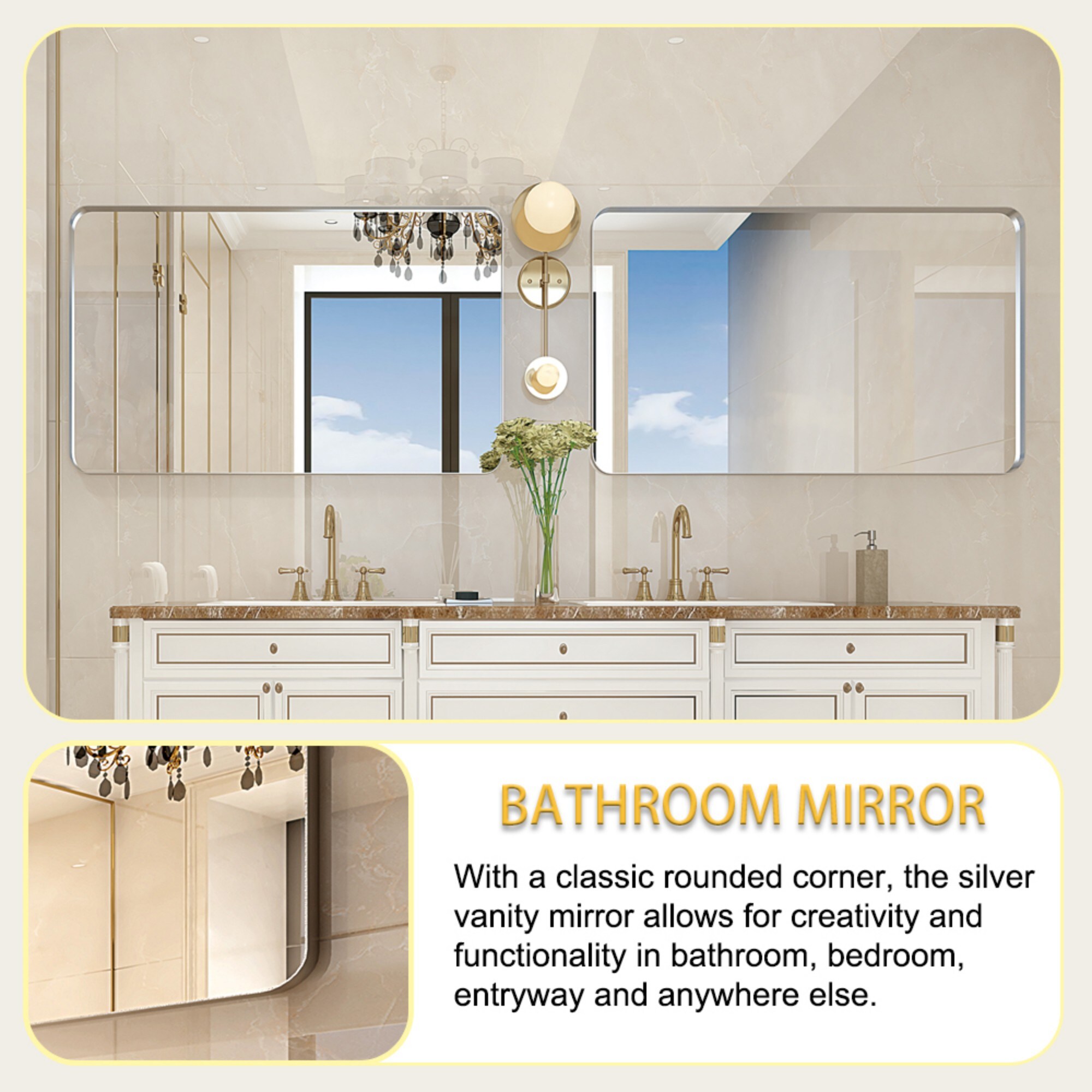 ToolCat SF1-35-YT Framed-Bath-Mirrors - View #7