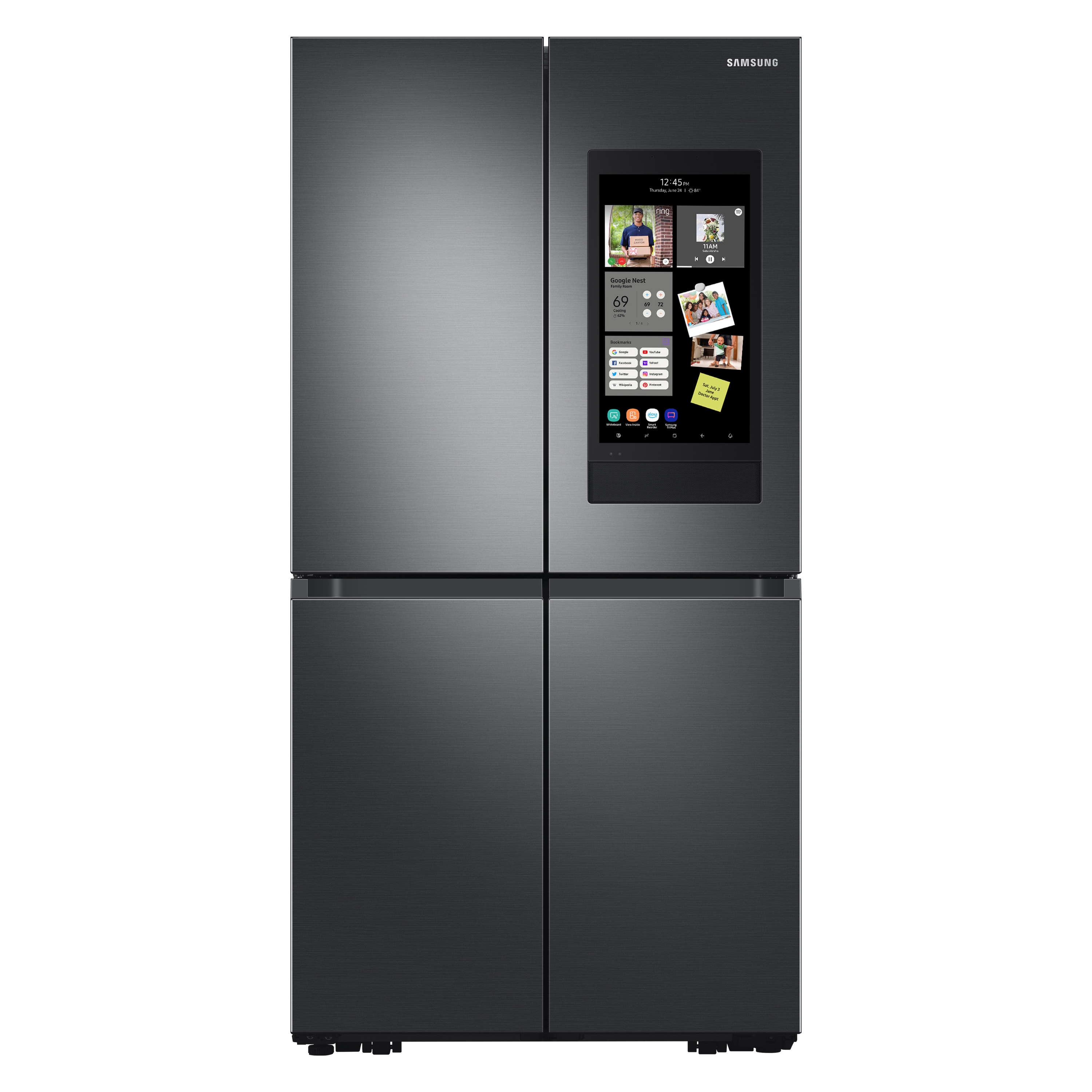 Samsung 22.5 cu. ft. Counter Depth French Door Fingerprint Resistant  Refrigerator with CoolSelect Pantry Black Stainless Steel RF23HCEDBSG -  Best Buy