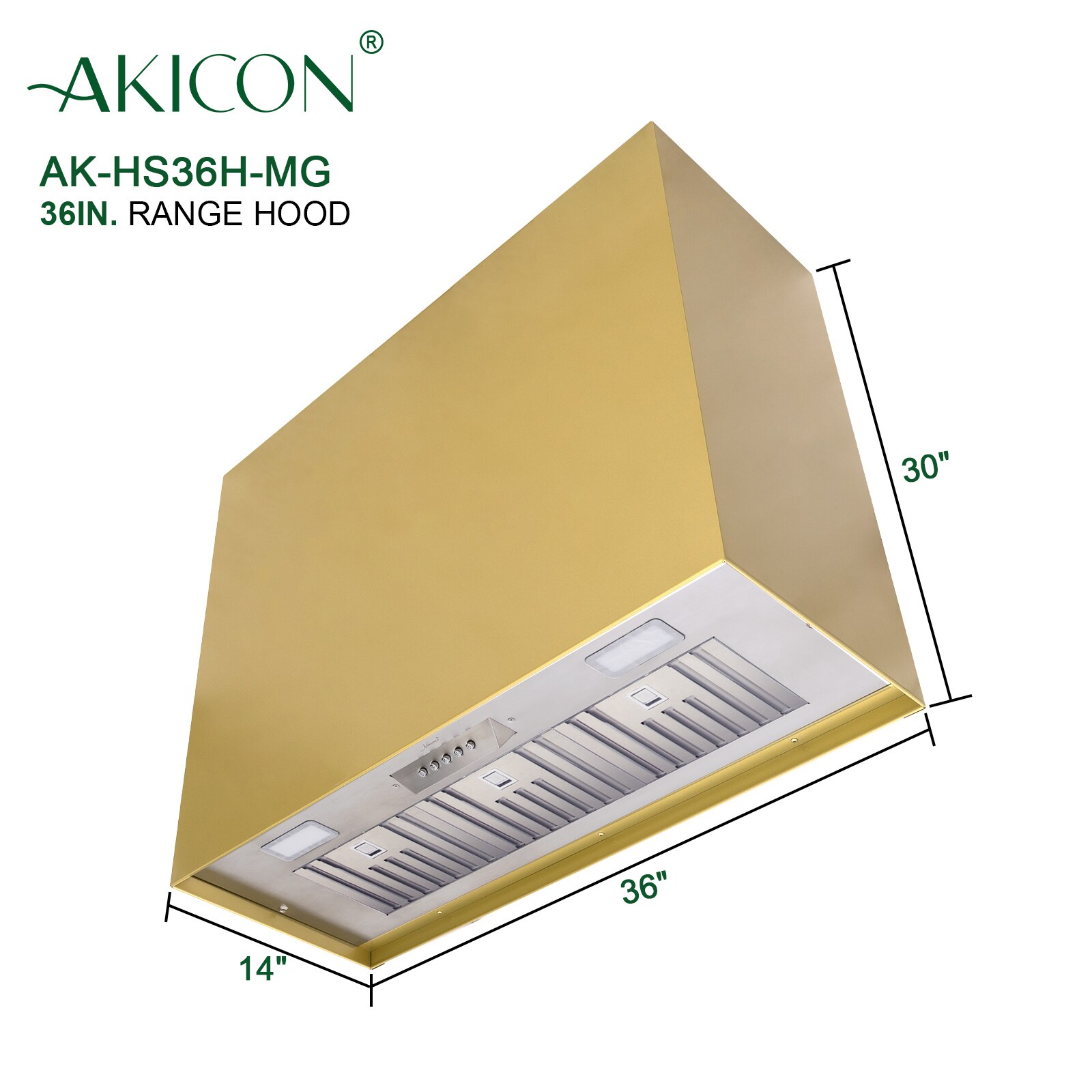 Akicon AK-HS36H-MG Wall-Mounted-Range-Hoods - View #10