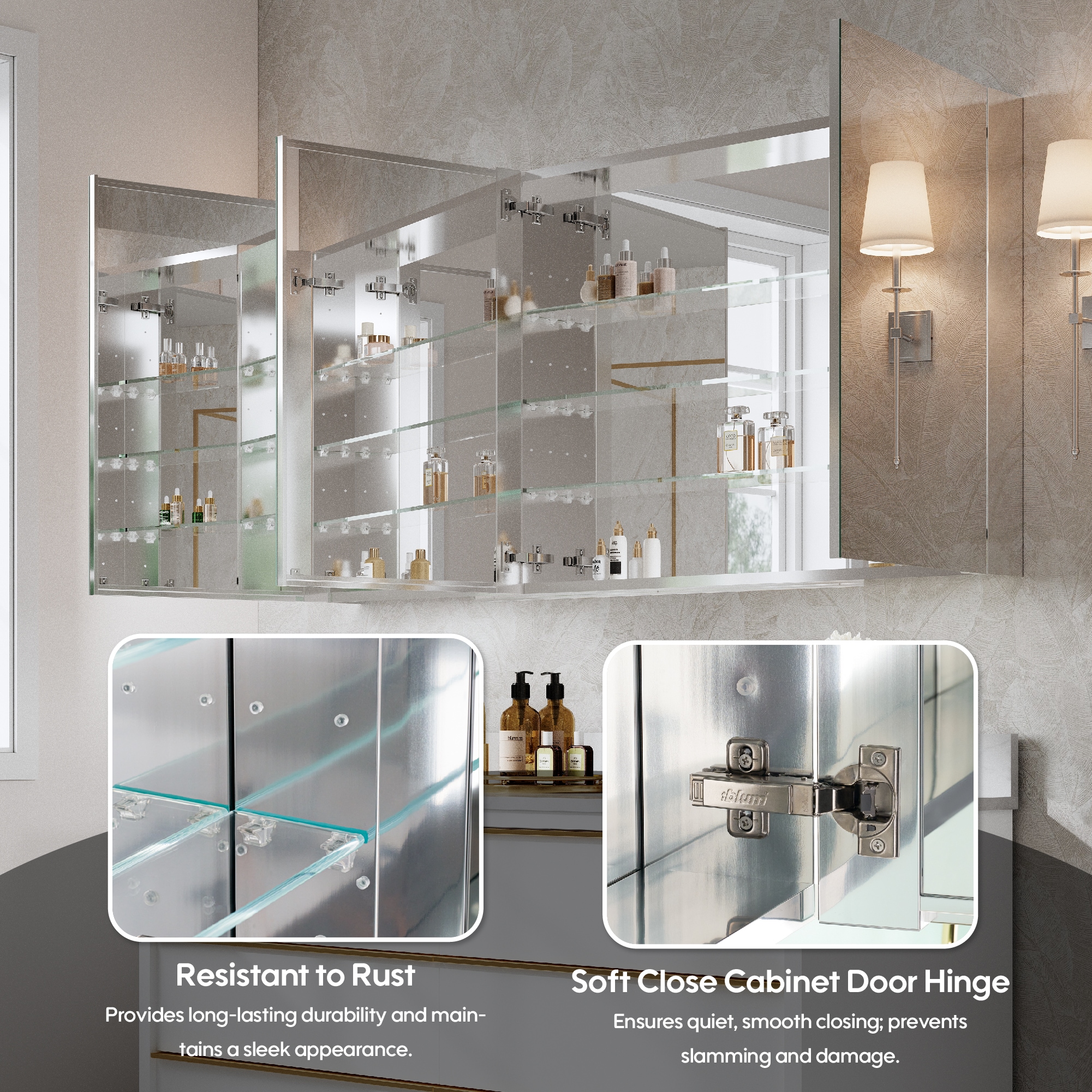 WELLFOR EX-4MC2432L Bathroom-Medicine-Cabinets - View #5