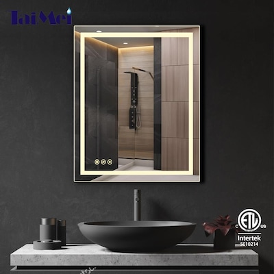 Frameless Bathroom Mirror, Install Lighted Bathroom Mirror