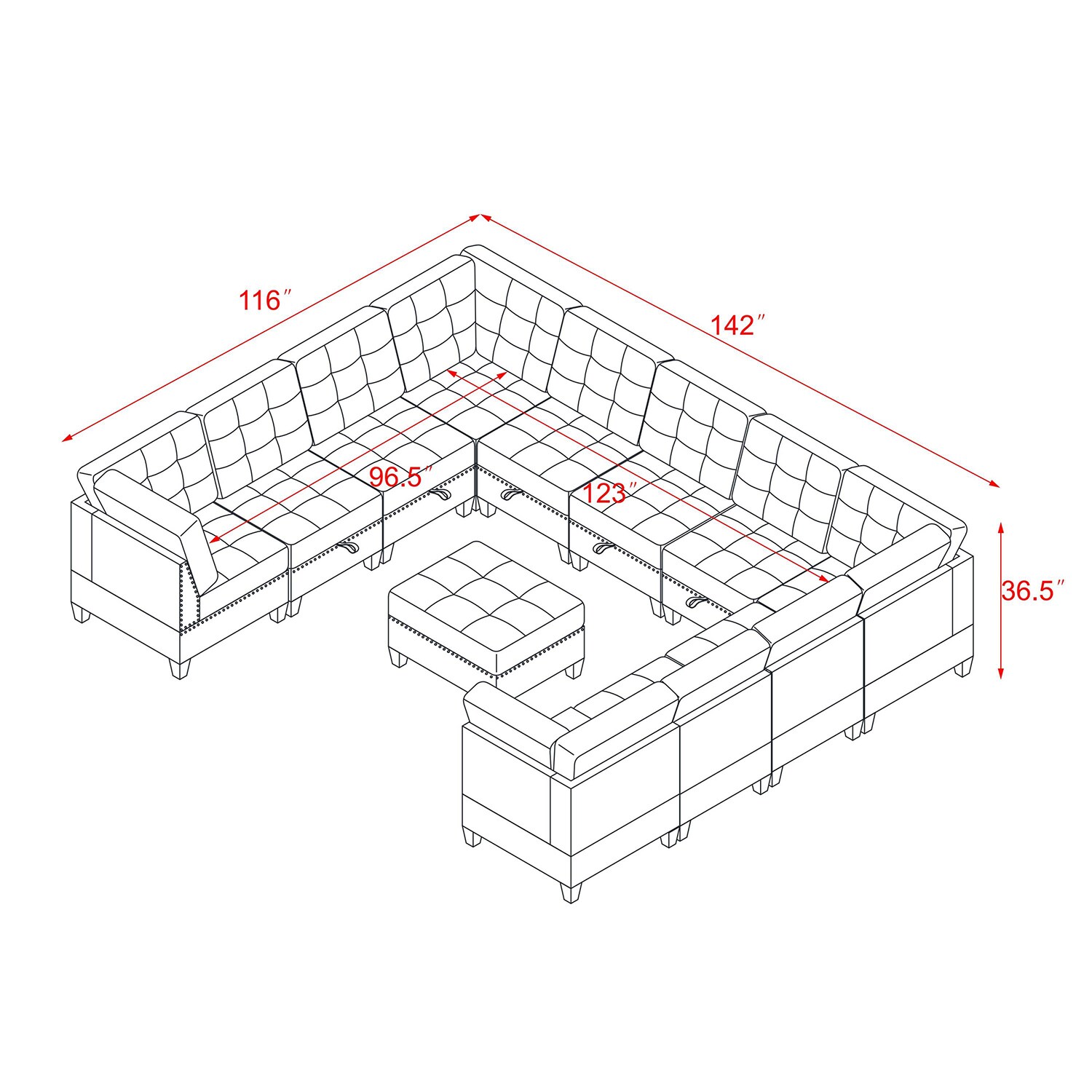GZMR GZ-HH4S012 Sofas-Loveseats - View #5