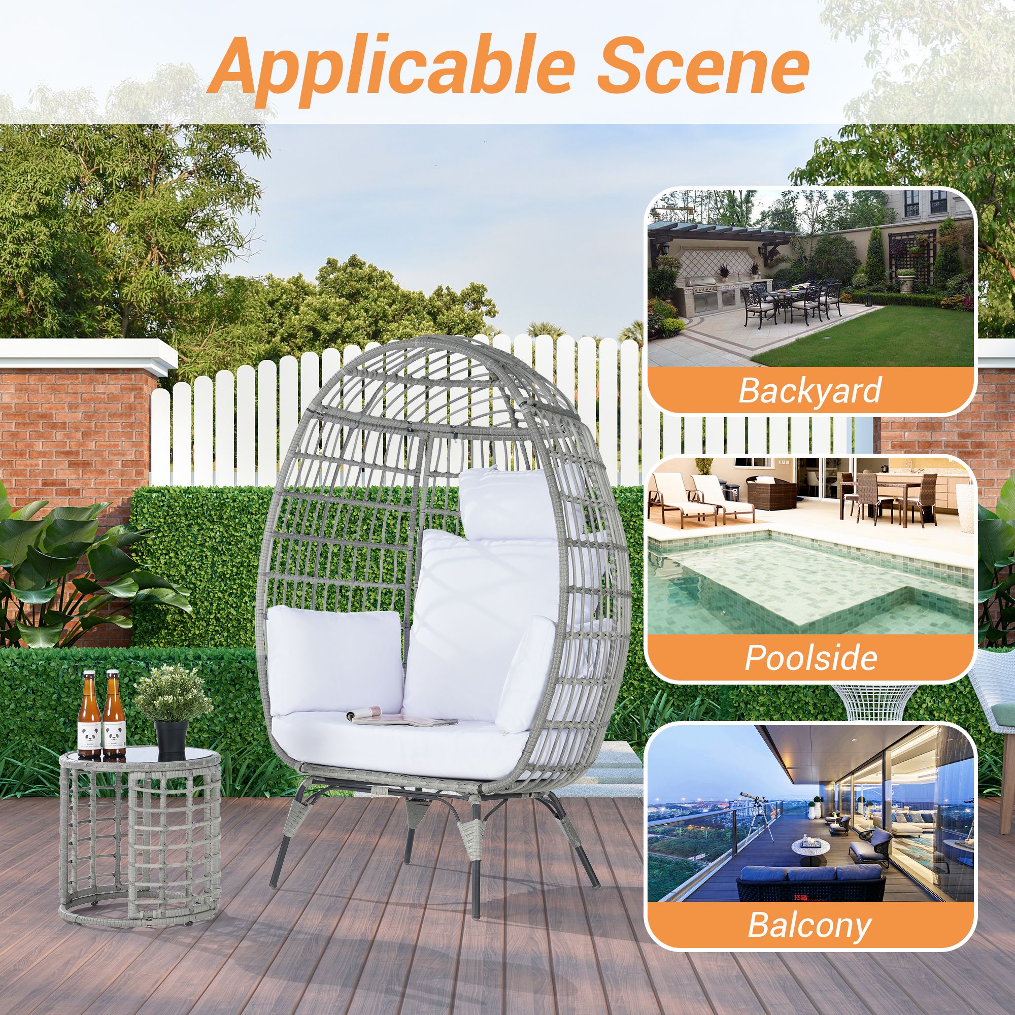 SANSTAR L-JDC62WT-AD Patio-Conversation-Sets - View #5