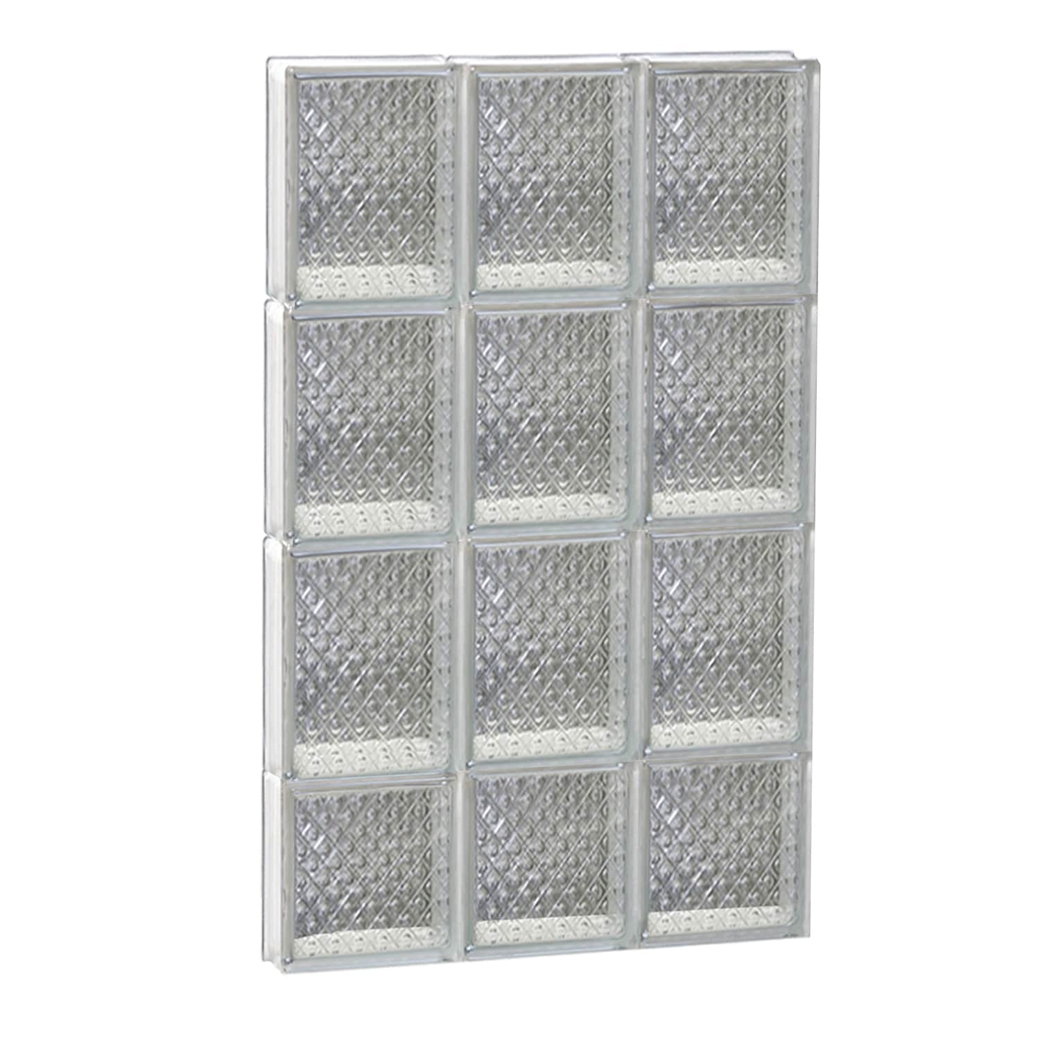 REDI2SET S1830DP Diamond Glass 17-1/4-in x 29-in Frameless Replacement Glass Block Window