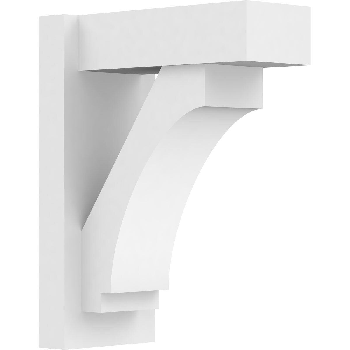 Ekena Millwork OUTP07X14X18IMP05 7-in W X 14-in D X 18-in H Imperial Architectural Grade PVC Outlooker with Block Ends
