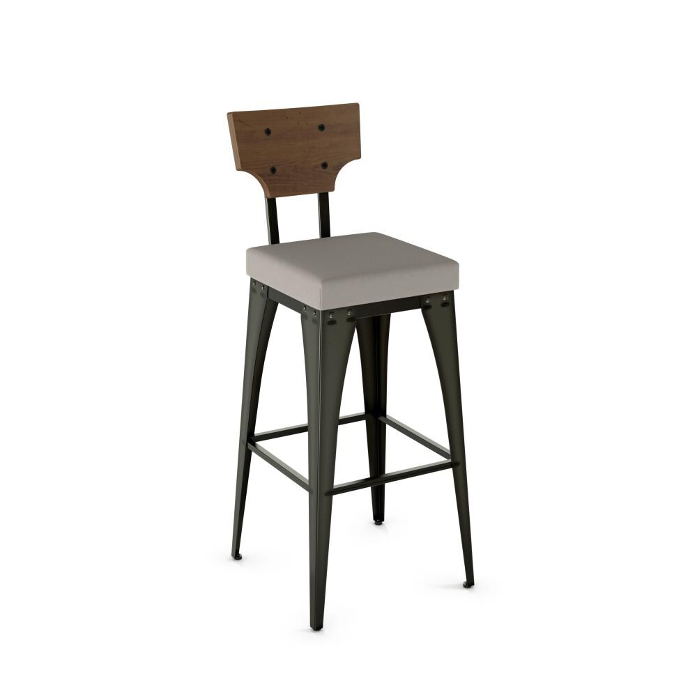 Amisco 40661-26/1B51DDF487 Rally 26.88-in H Counter height Upholstered Metal Bar Stool Back