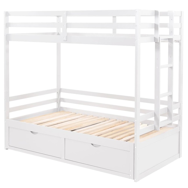 Clihome Solid Wood Twin Over Or, Argos Home Detachable Bunk Bed With Storage White