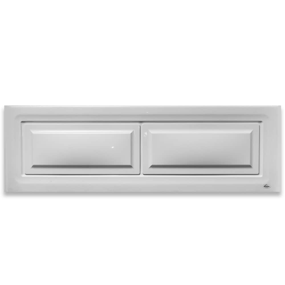 Laurel Mountain Warren ll 36-in x 72-in White Acrylic Oval Drop-In Air Bath  (Front Center Drain) in the Bathtubs department at