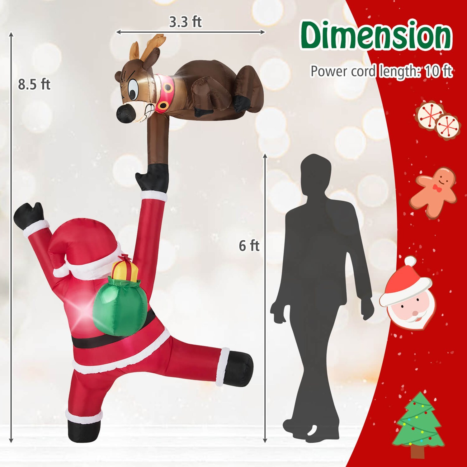Costway CSHY001937 Christmas-Inflatables - View #3