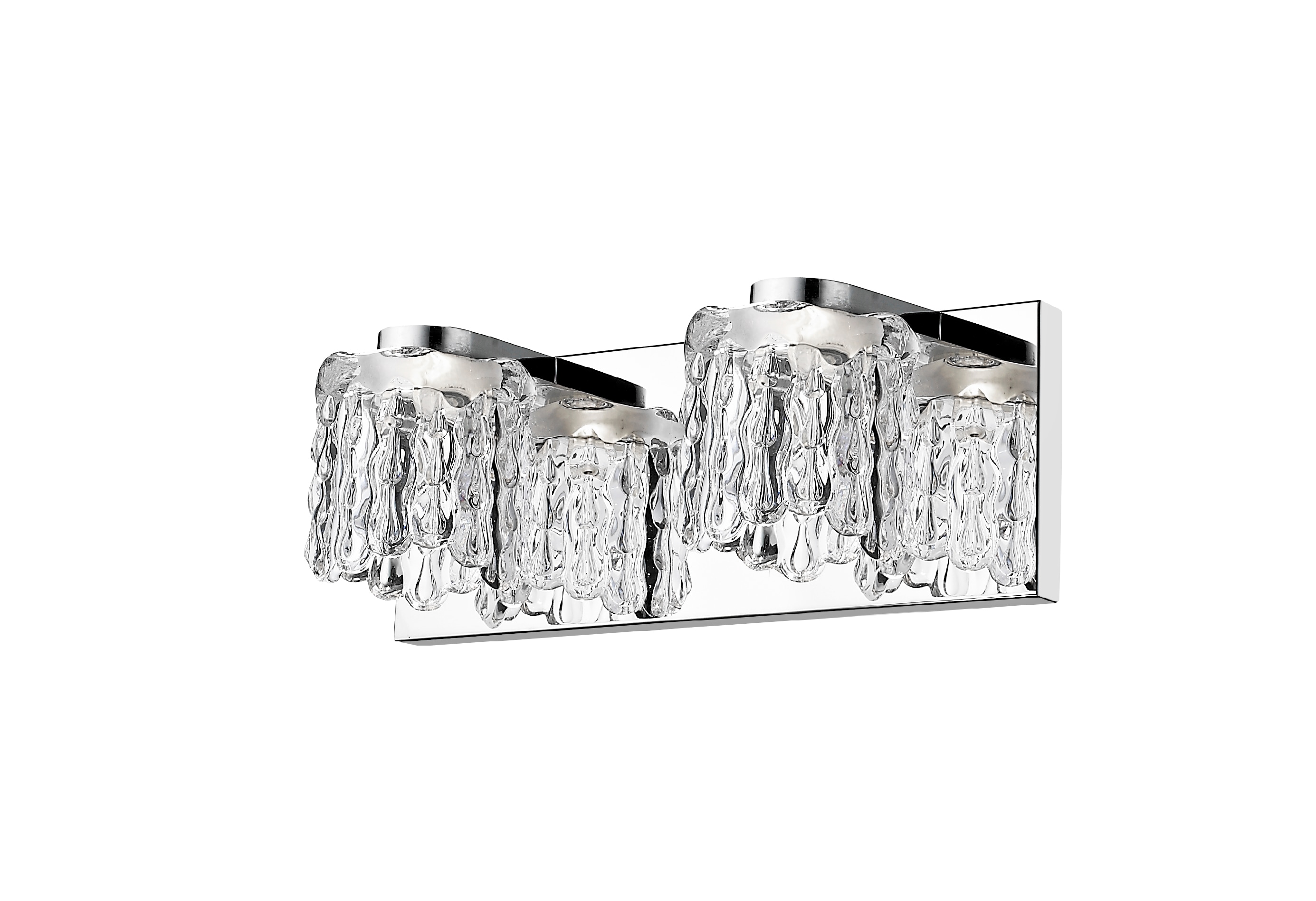 Z-Lite 908-2V-LED Tempest 12.75-in 2 -Light Polished Chrome Integrated LED Modern/contemporary Vanity light