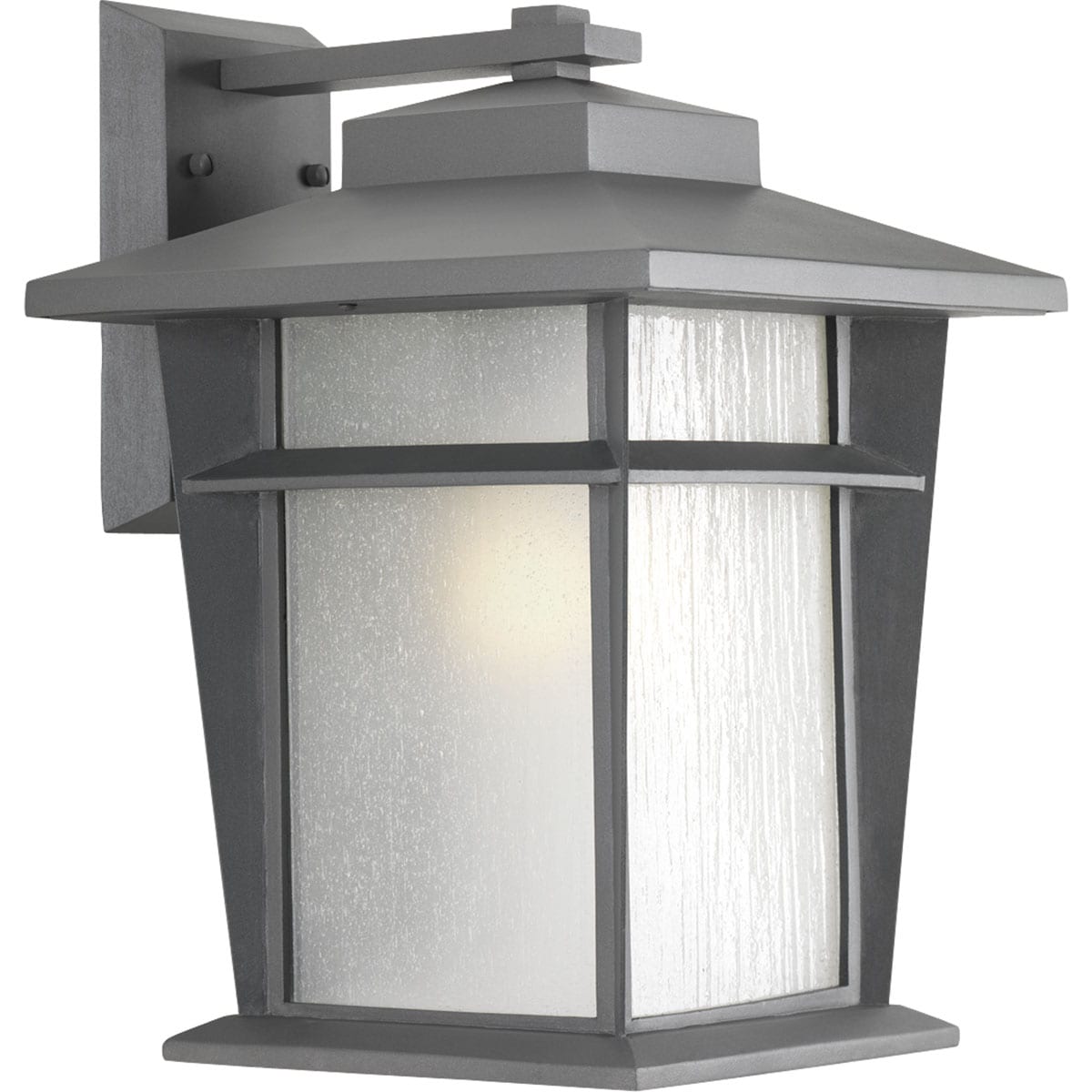 Progress Lighting P6042-136WB Loyal 1-Light 15.75-in Textured Graphite Outdoor Wall Light ENERGY STAR