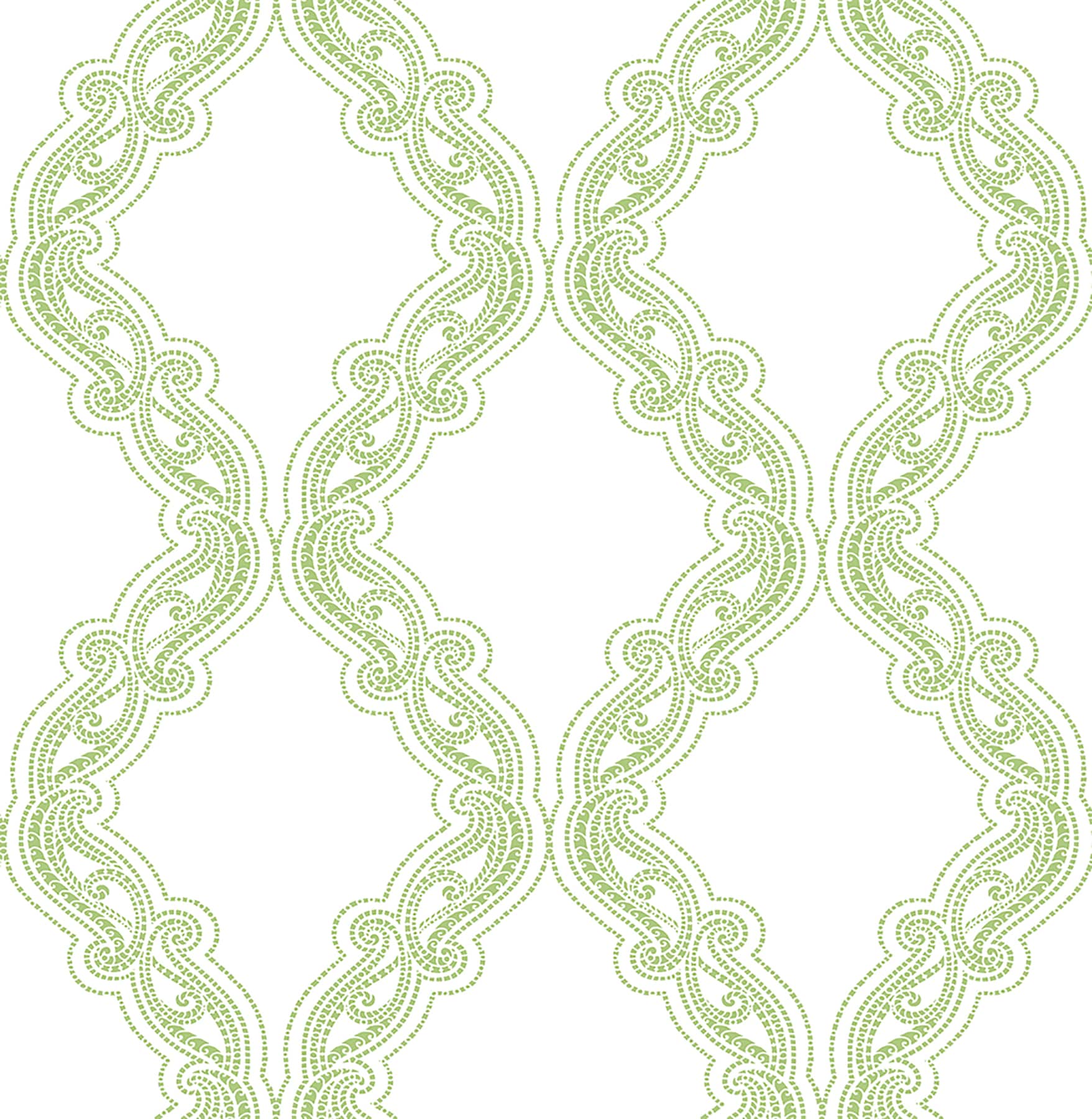 A-Street Prints 2702-22725 Mirabelle 56.4-Sq. Feet Green Non-woven Geometric Unpasted Wallpaper