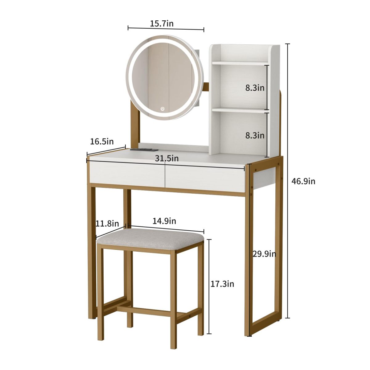 Streamdale Furniture W3587P462322 Bedroom-Vanities - View #3