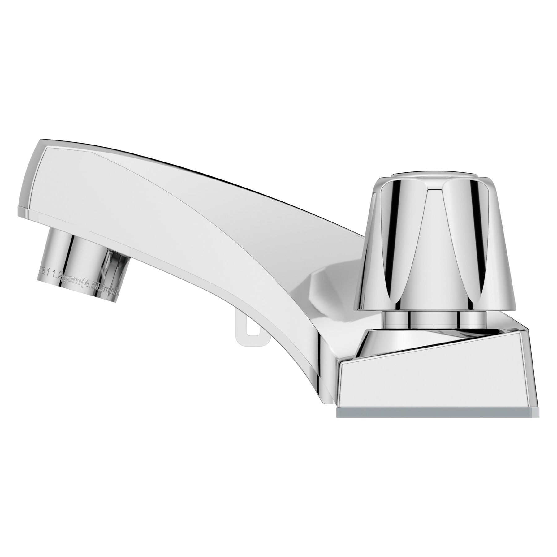 Polished Chrome 4-Inch Centerset Bathroom Faucet with Dual Handles