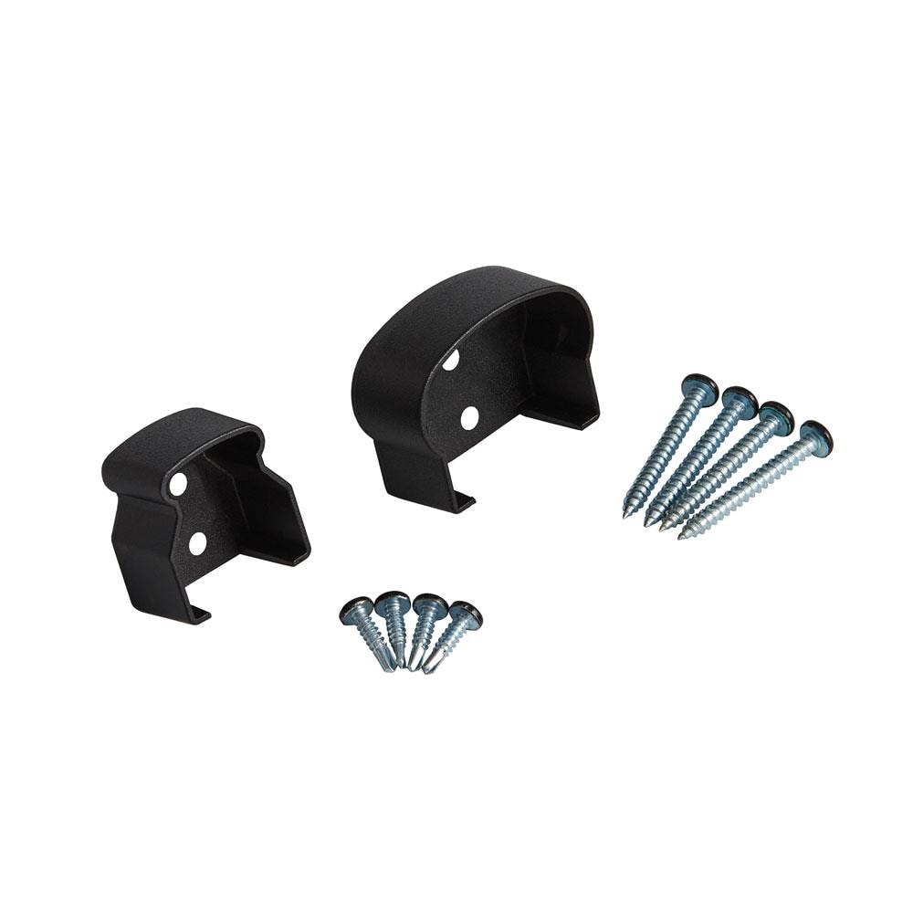 Fiberon 3.5-in x 4.0-in Fiberon Elements Railing Black Aluminum Line connector 2 -Pack #AL RL BKT 2PK BL