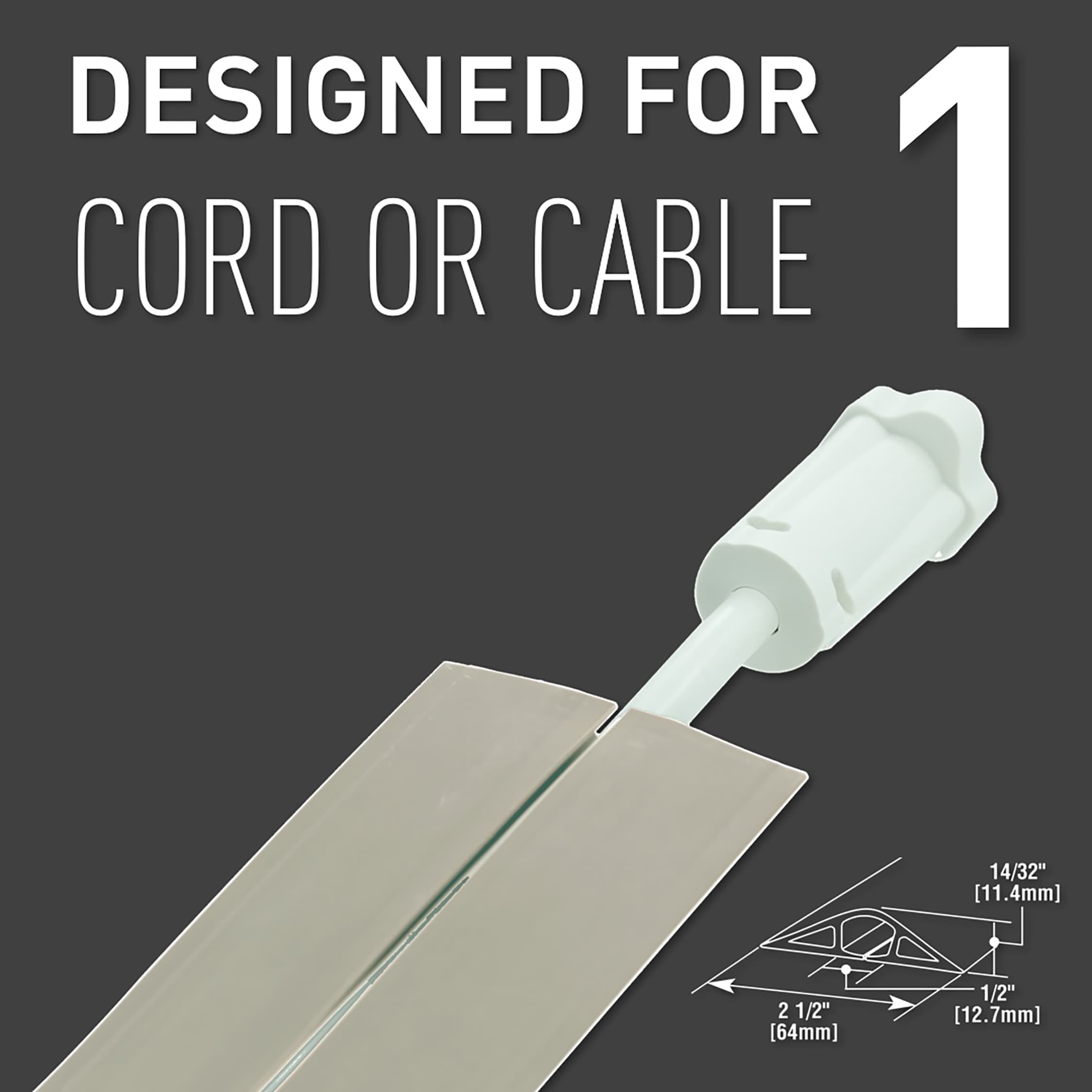 Legrand CordMate 9-Piece 9-ft x 0.56-in PVC Ivory Cord/Cable Organization  Kit in the Cord Covers & Organizers department at