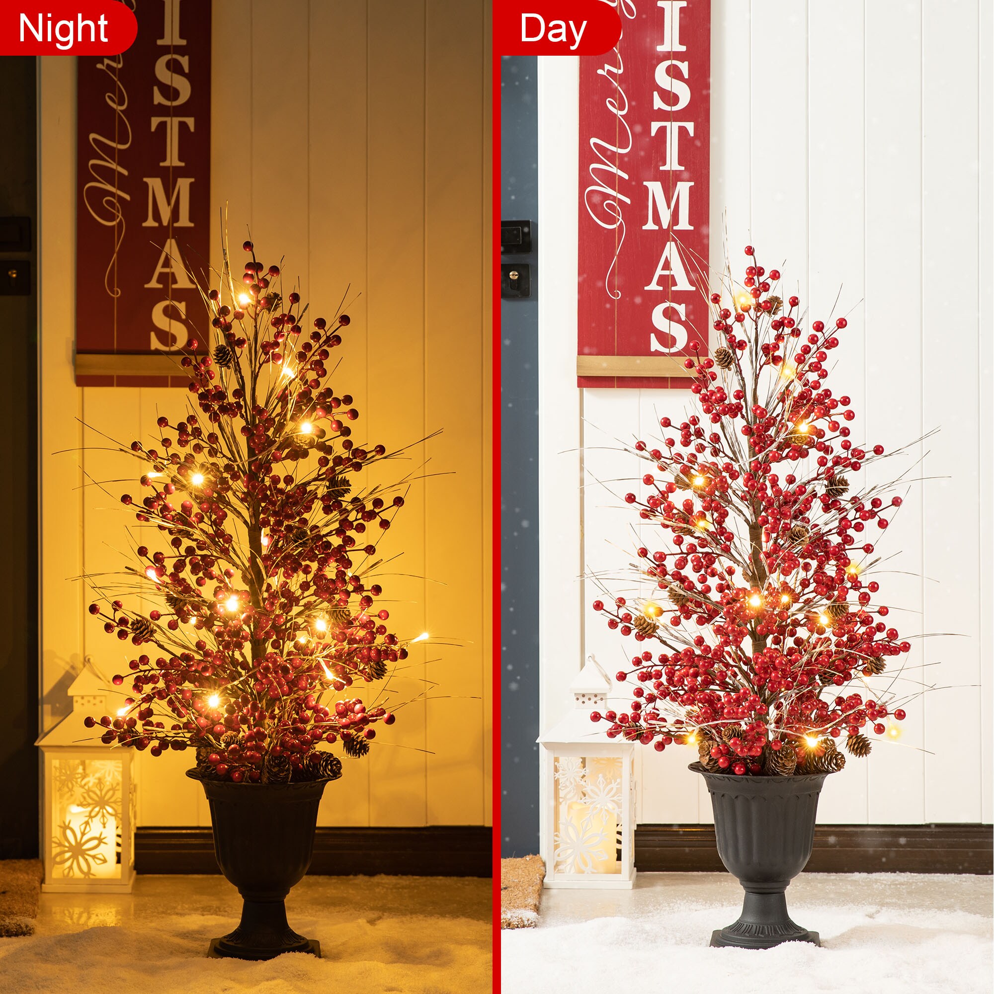 Glitzhome 2040700001 Artificial-Christmas-Trees - View #3