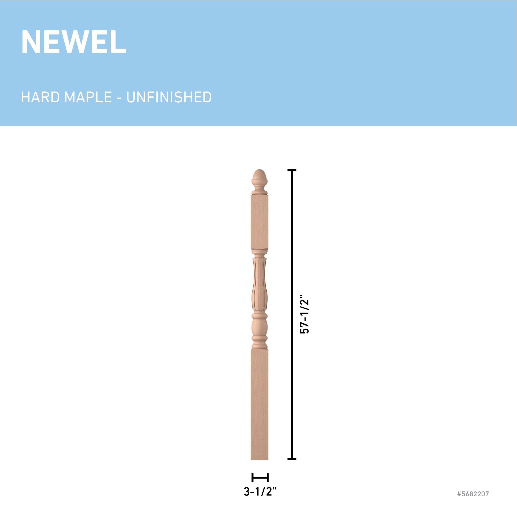 L.J. Smith Stair Systems LJF-3345-HM Interior-Stairpart-Newel-Posts - View #3