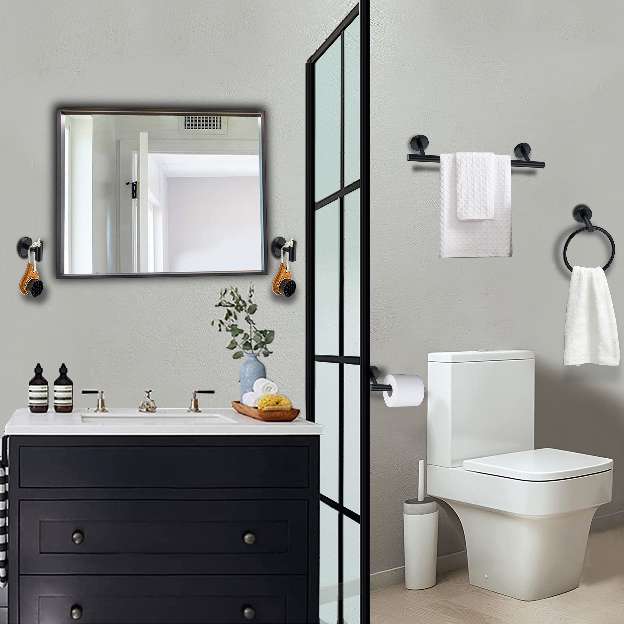 FAYMART LIGHTING FLB16989-TB-BK Decorative-Bath-Hardware-Kits - View #7