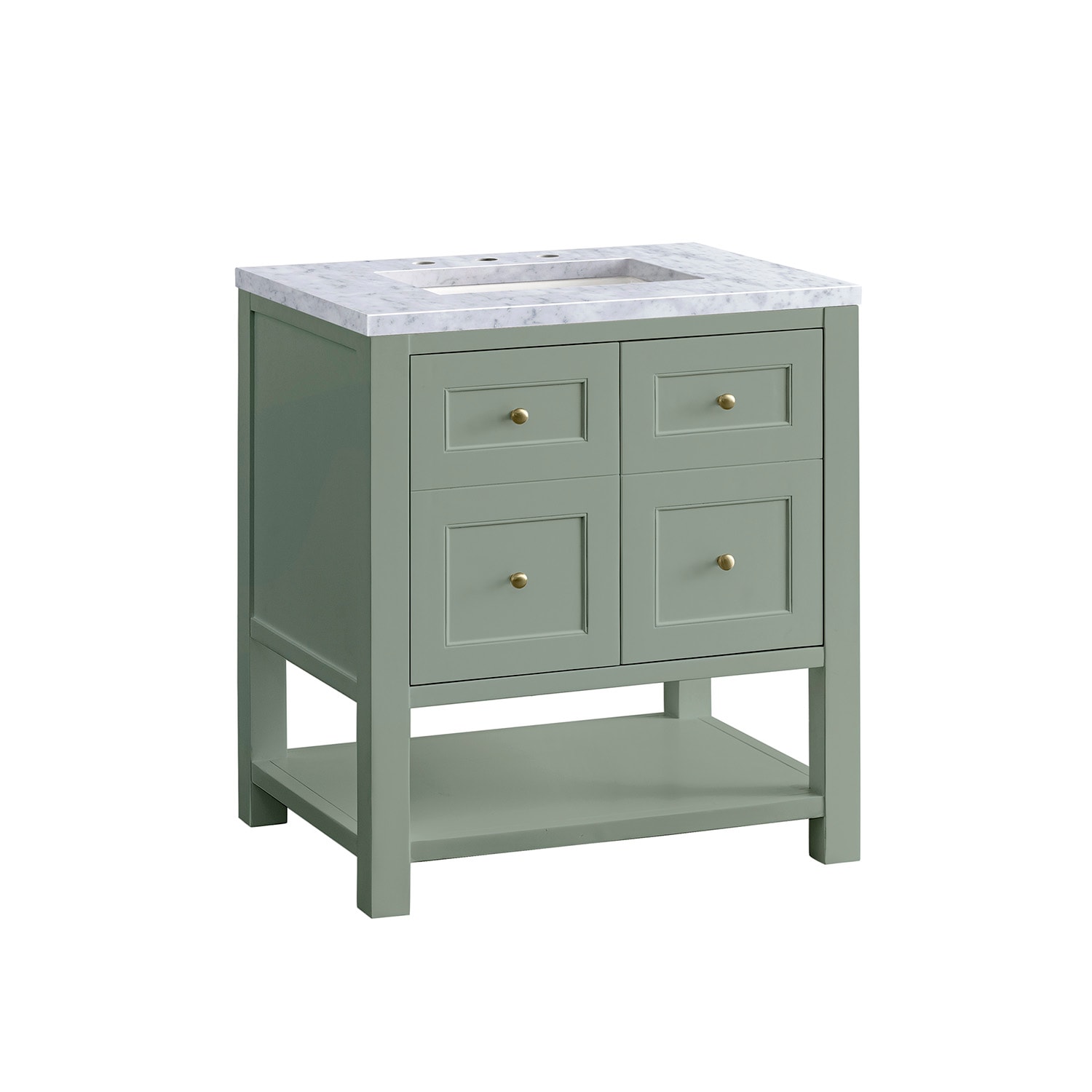 James Martin Vanities Breckenridge 30-in Smokey Celadon Undermount ...