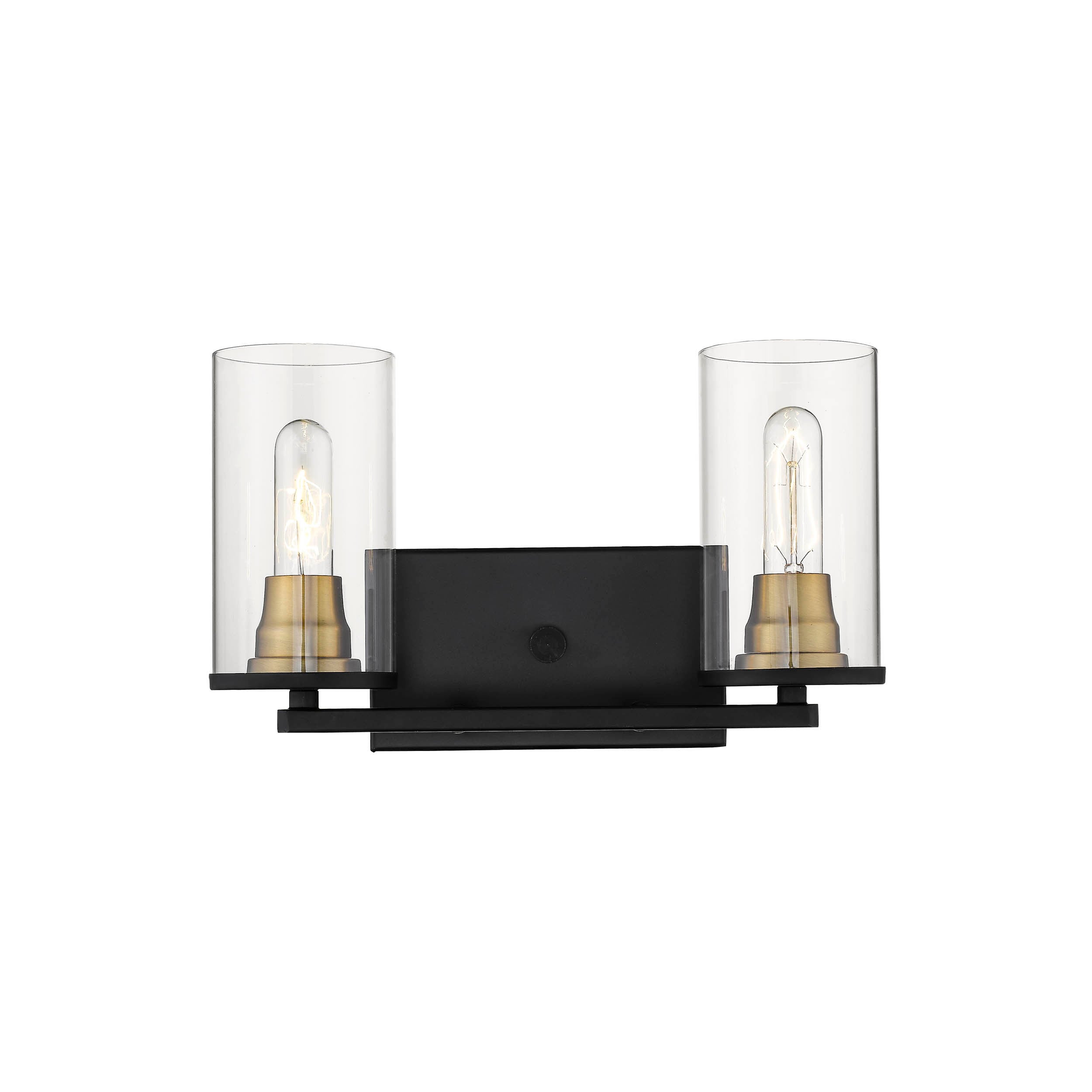 Millennium Lighting 3492-MB/HBZ Pasadena 15-in 2 -Light Matte Black Transitional Vanity light