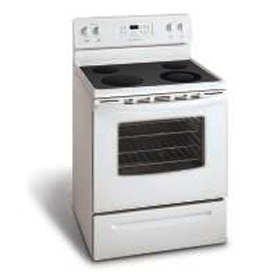 Frigidaire 30-in Glass Top 5 Burners 5.4-cu ft Steam Cleaning Freestanding  Electric Range (Fingerprint Resistant Stainless Steel)